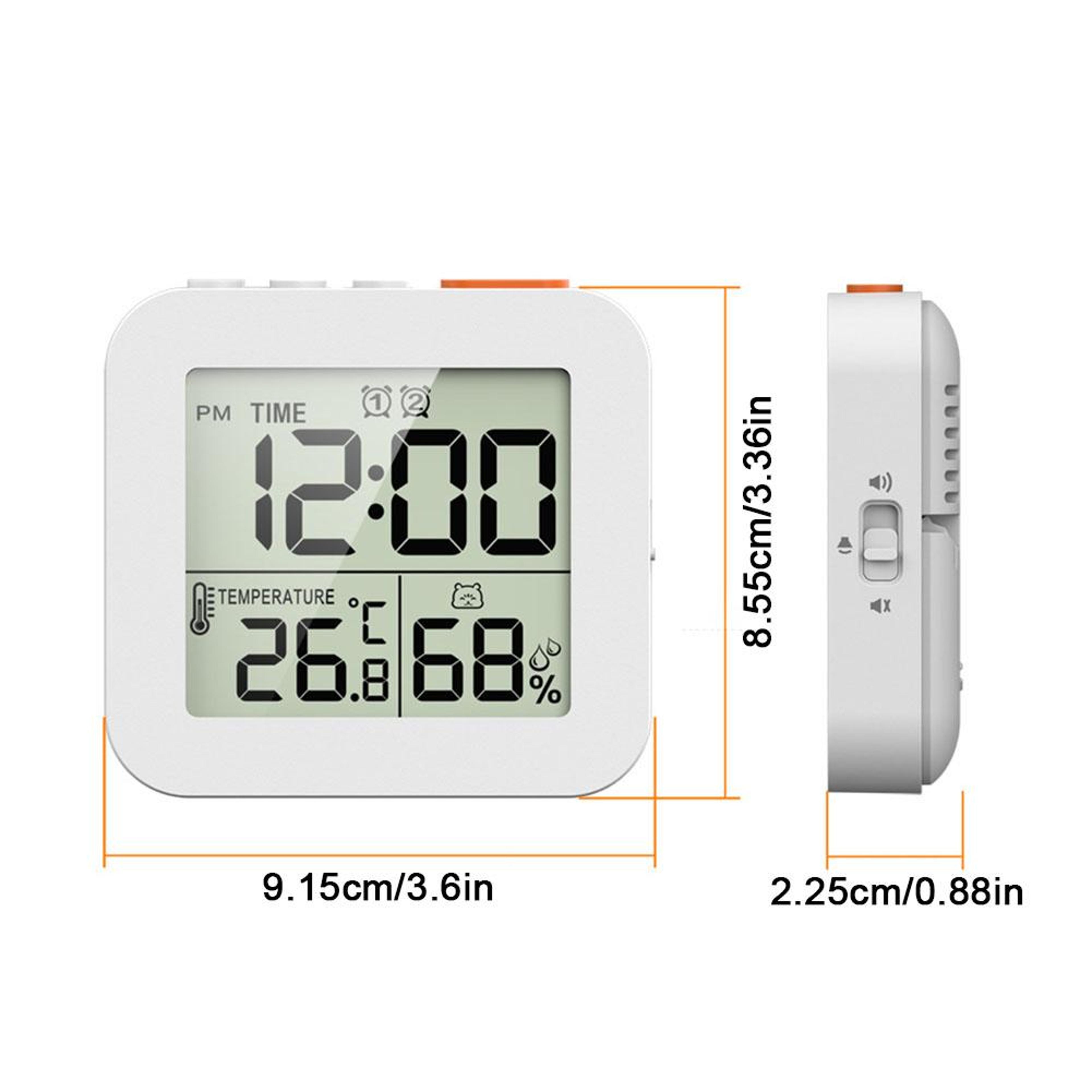 Shower Clock With Digital Bathroom Clock Display Shower Timer Temperature Humidity Monitor 7