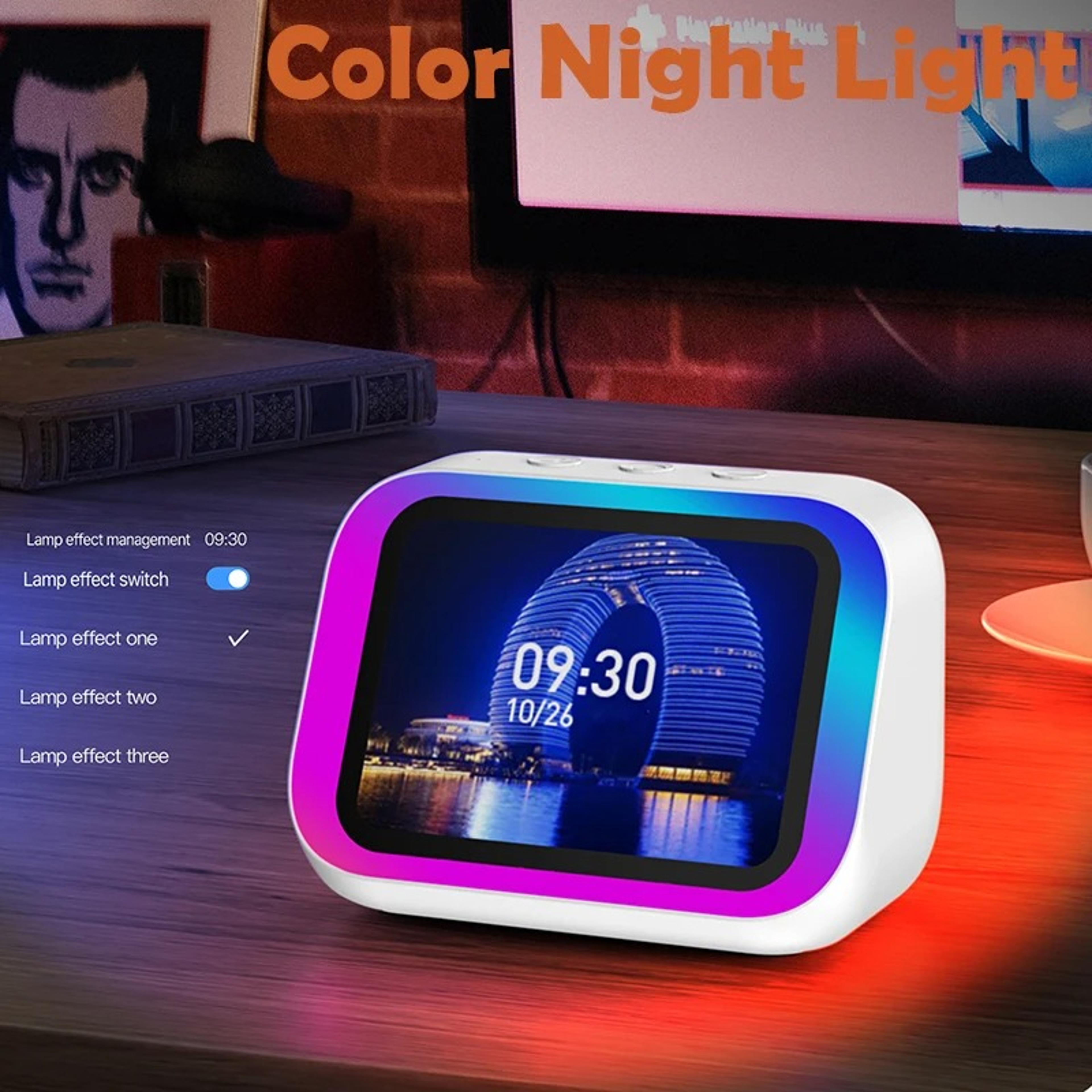 Smart Bluetooth Alarm Clock Speaker With Weather Display Night Light And Digital Photo Frame 1
