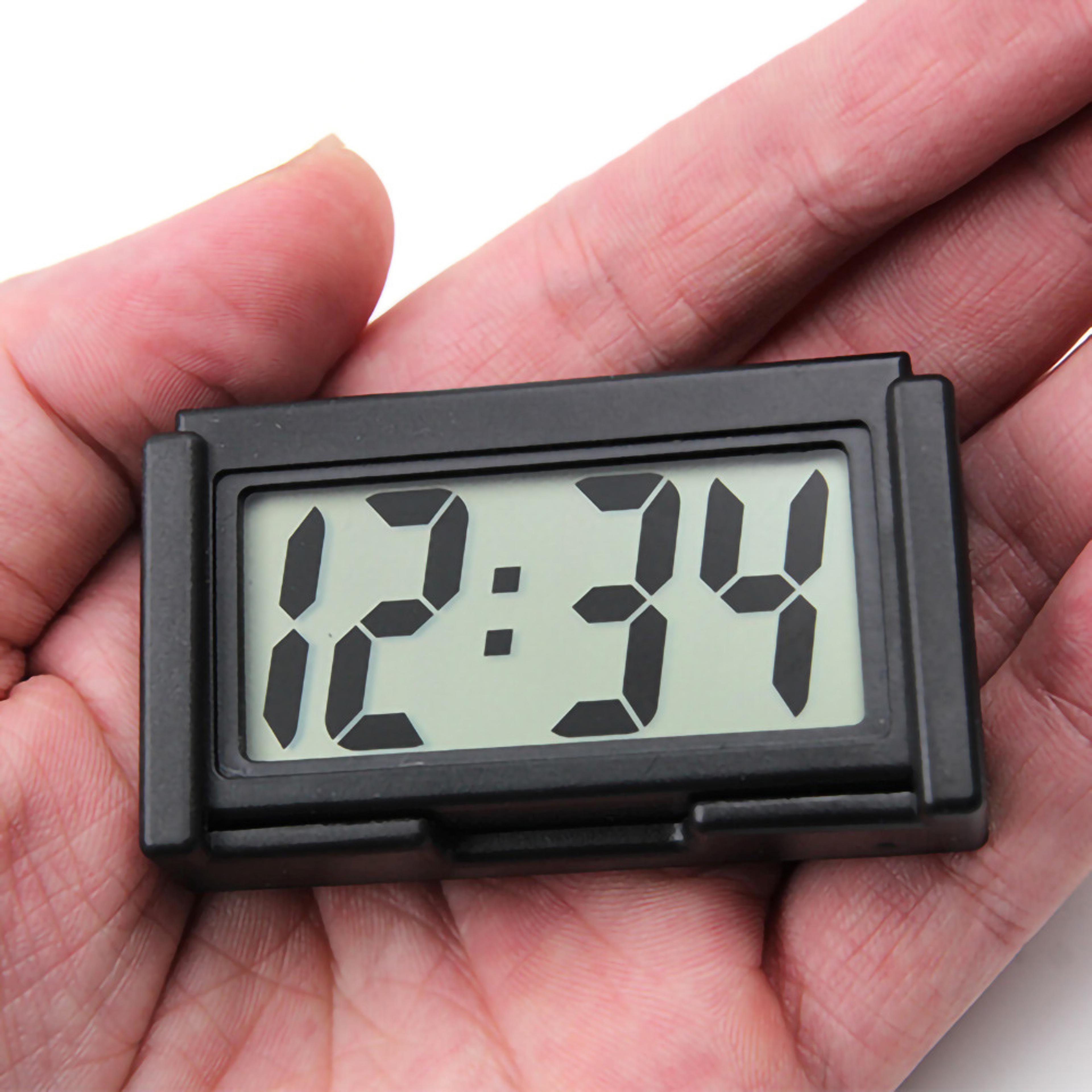 portable mini desk clock quiet digital travel clock for home office car students