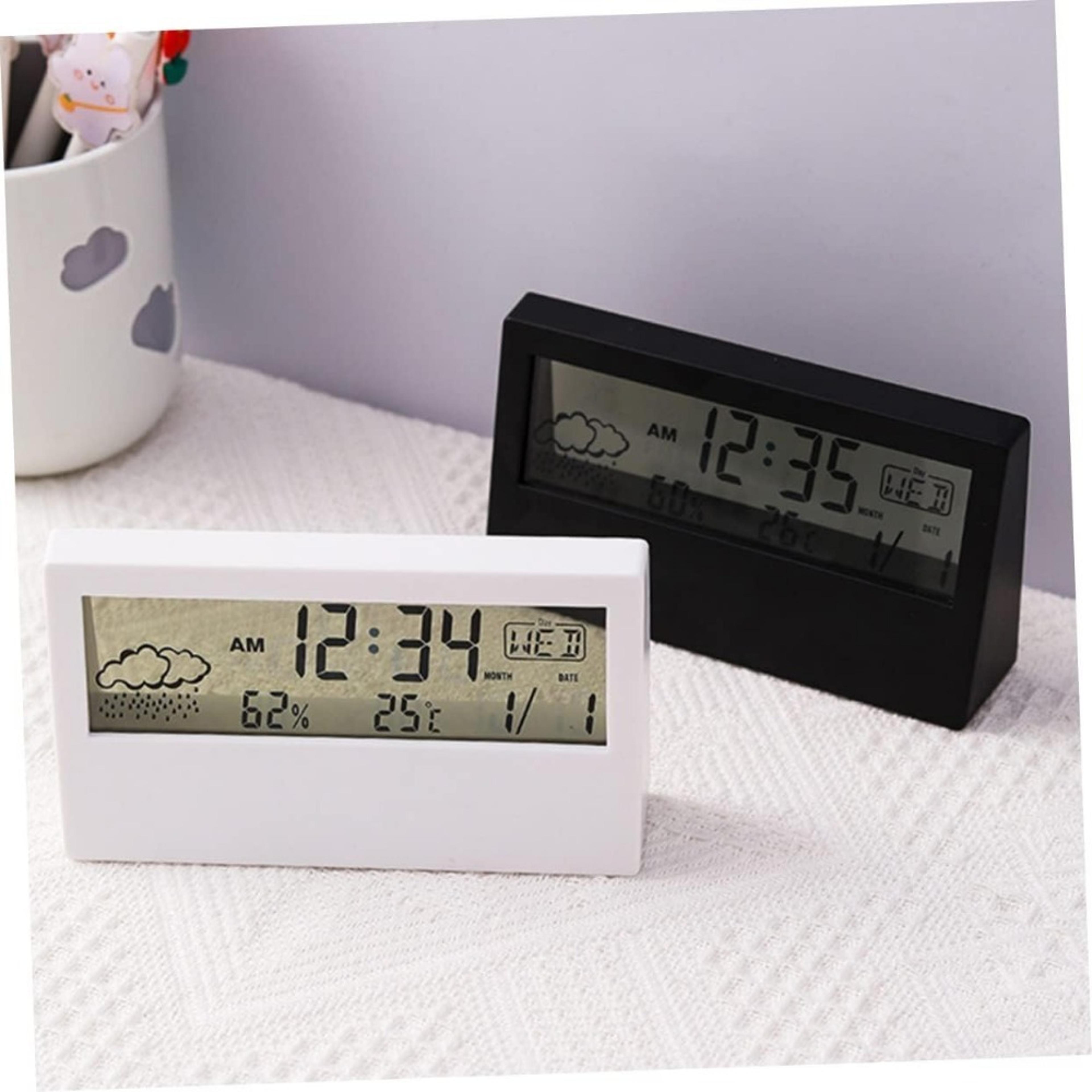 Smart Digital Hygrometer Indoor Thermometer Clock With Humidity Meter And Electronic Display For Ho 4