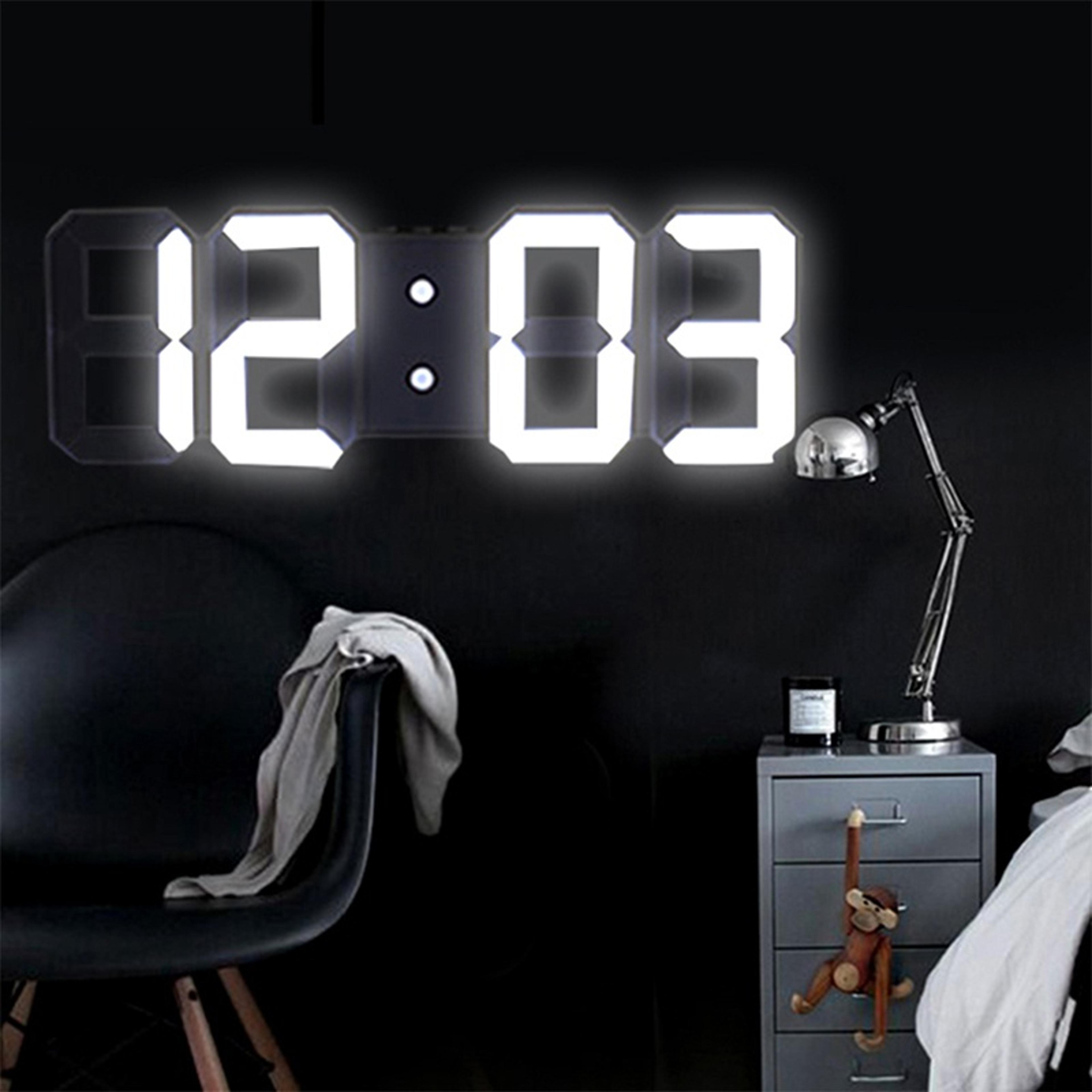 LED Digital Alarm Clock With Temperature Display Modern Wall And Desk Clock For Home And Office 3