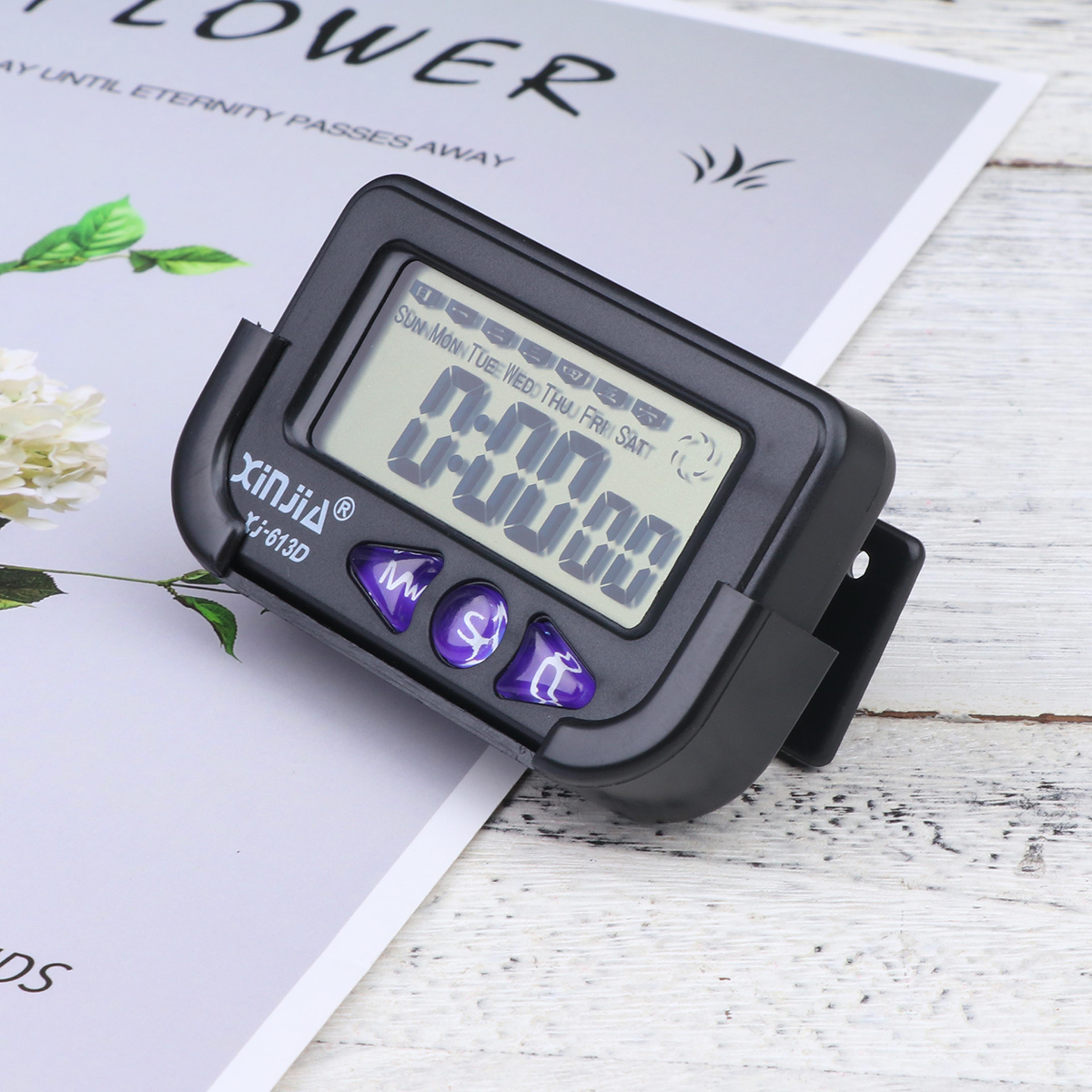 digital car clock with lcd display dashboard timer and alarm chronograph for cars