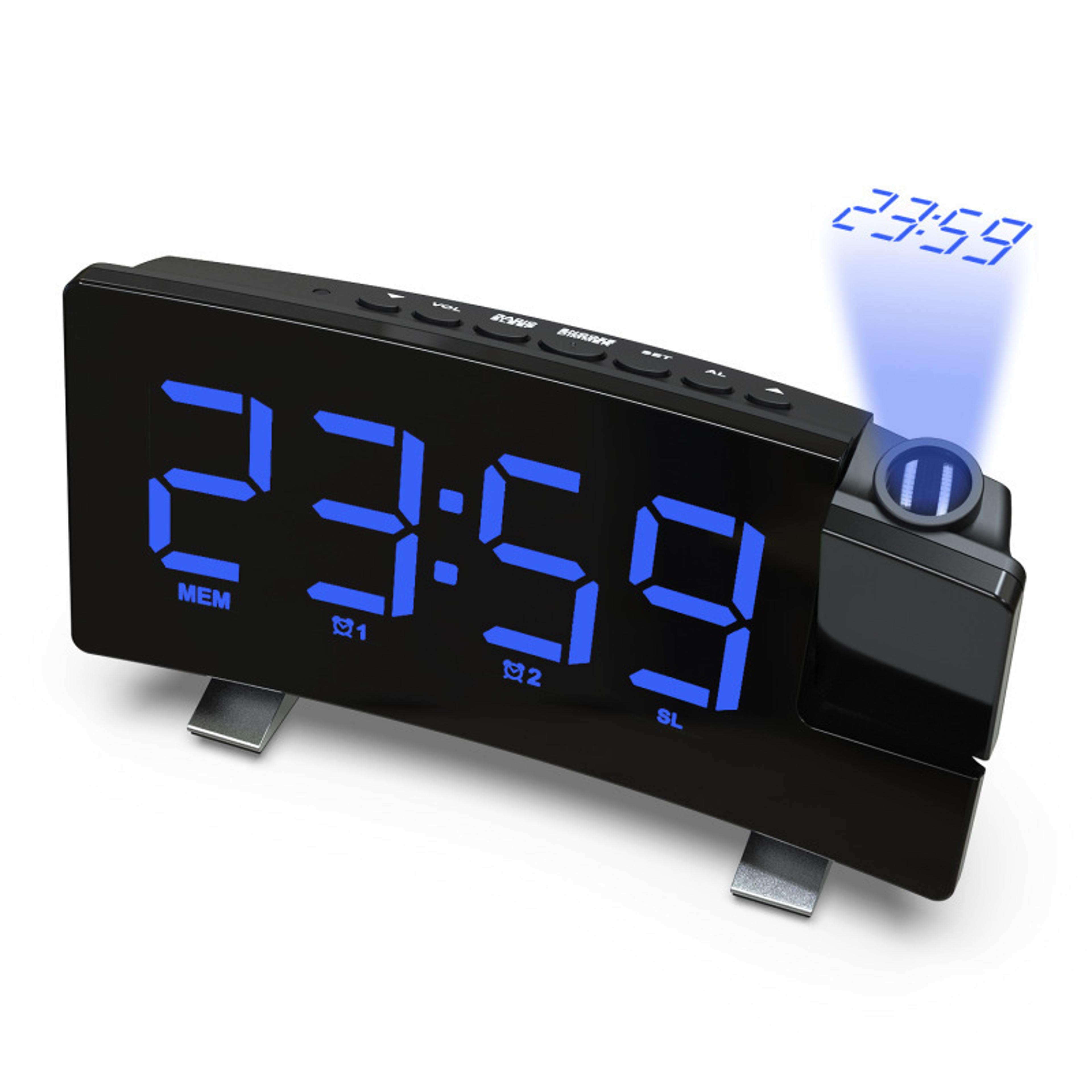 Projection Alarm Clock With 180 Ceiling Display Large LED Alarm Clock For Bedroom And Heavy Sleeper 8