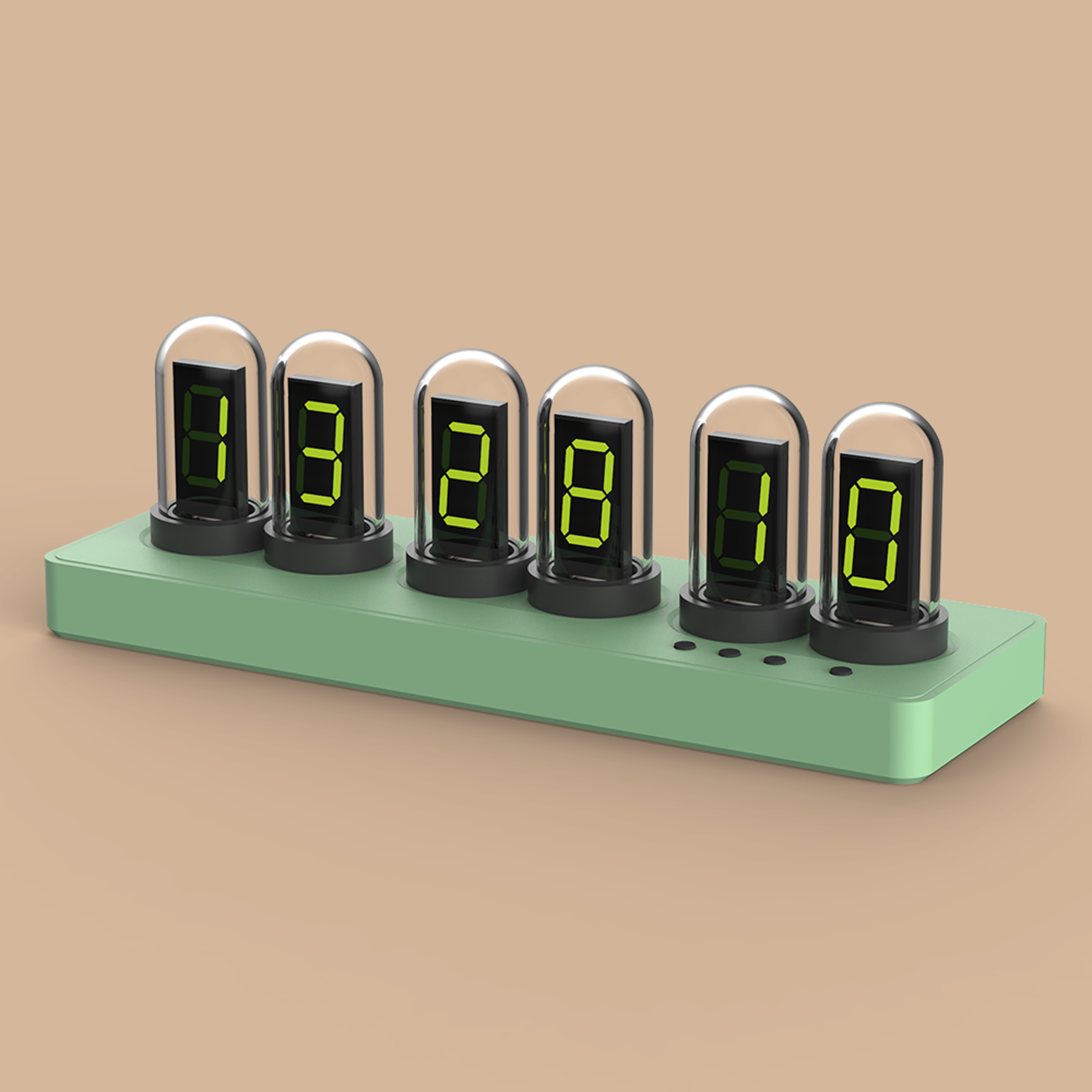 WiFi Digital Clock With IPS Color Display Smart Desk Alarm Clock Wireless Control RGB Tube Clock 0