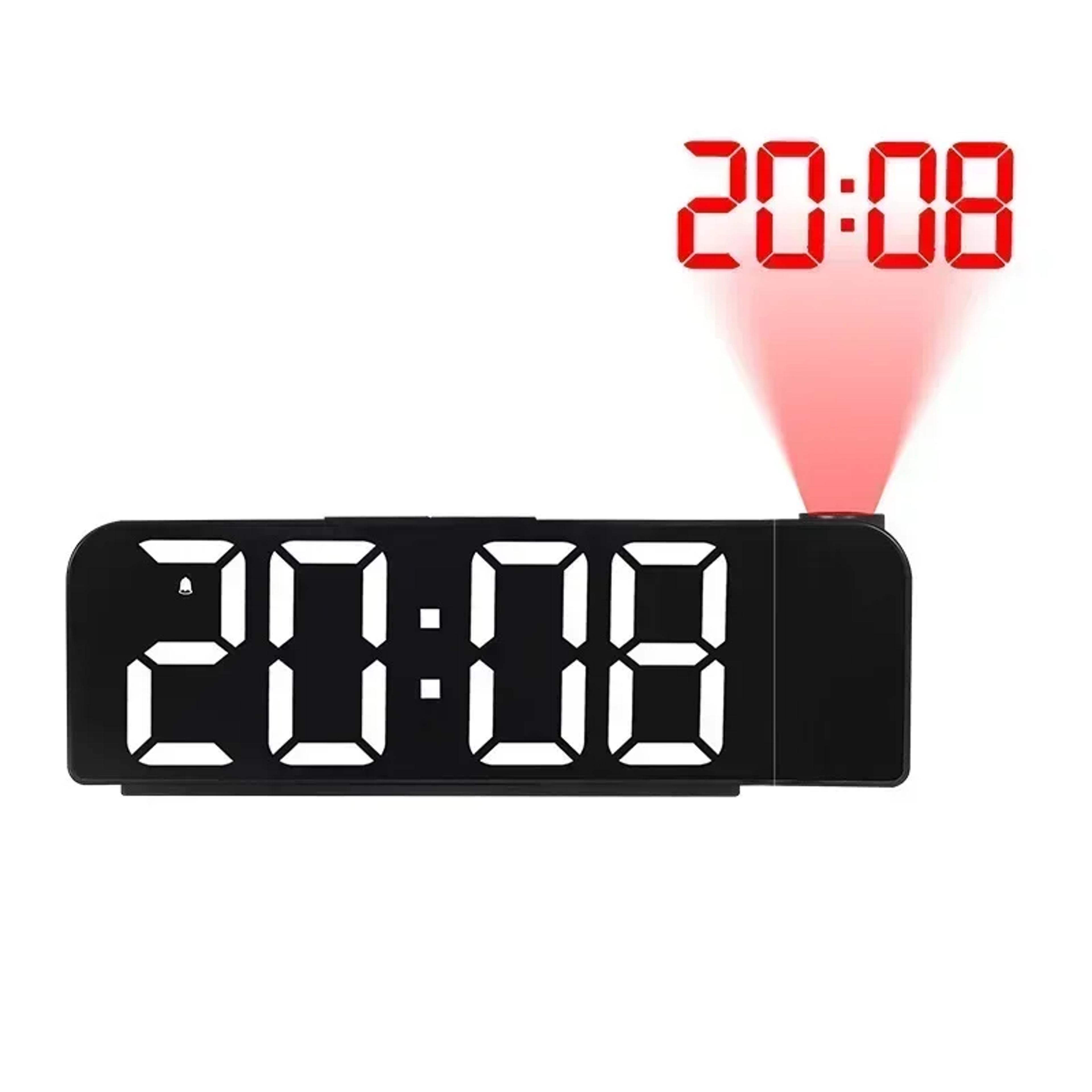 Rotating Projection Alarm Clock With LED Display And Night Mode Digital Wall Clock 3