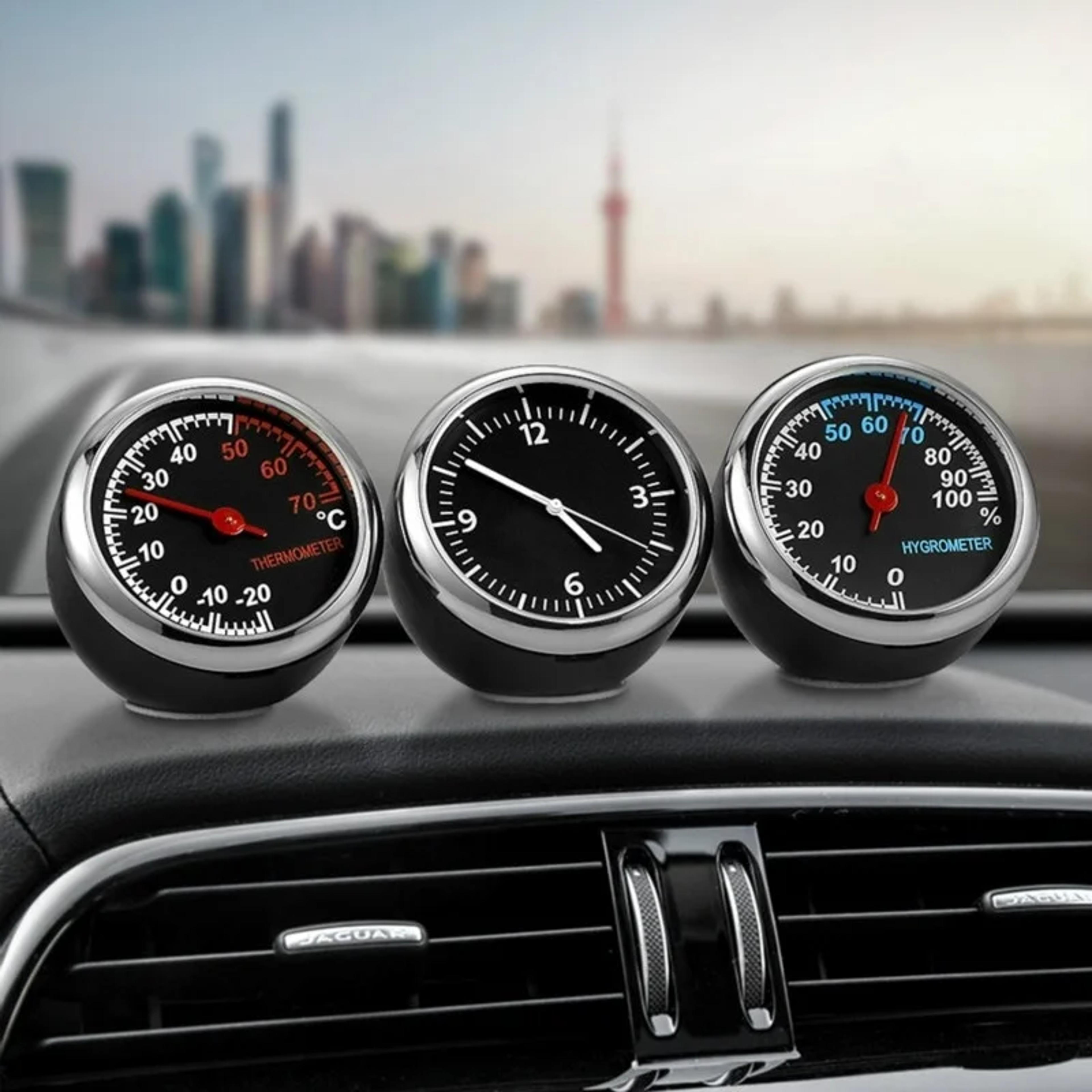 Mini Dashboard Digital Car Clock With Thermometer Hygrometer And Interior Display 0