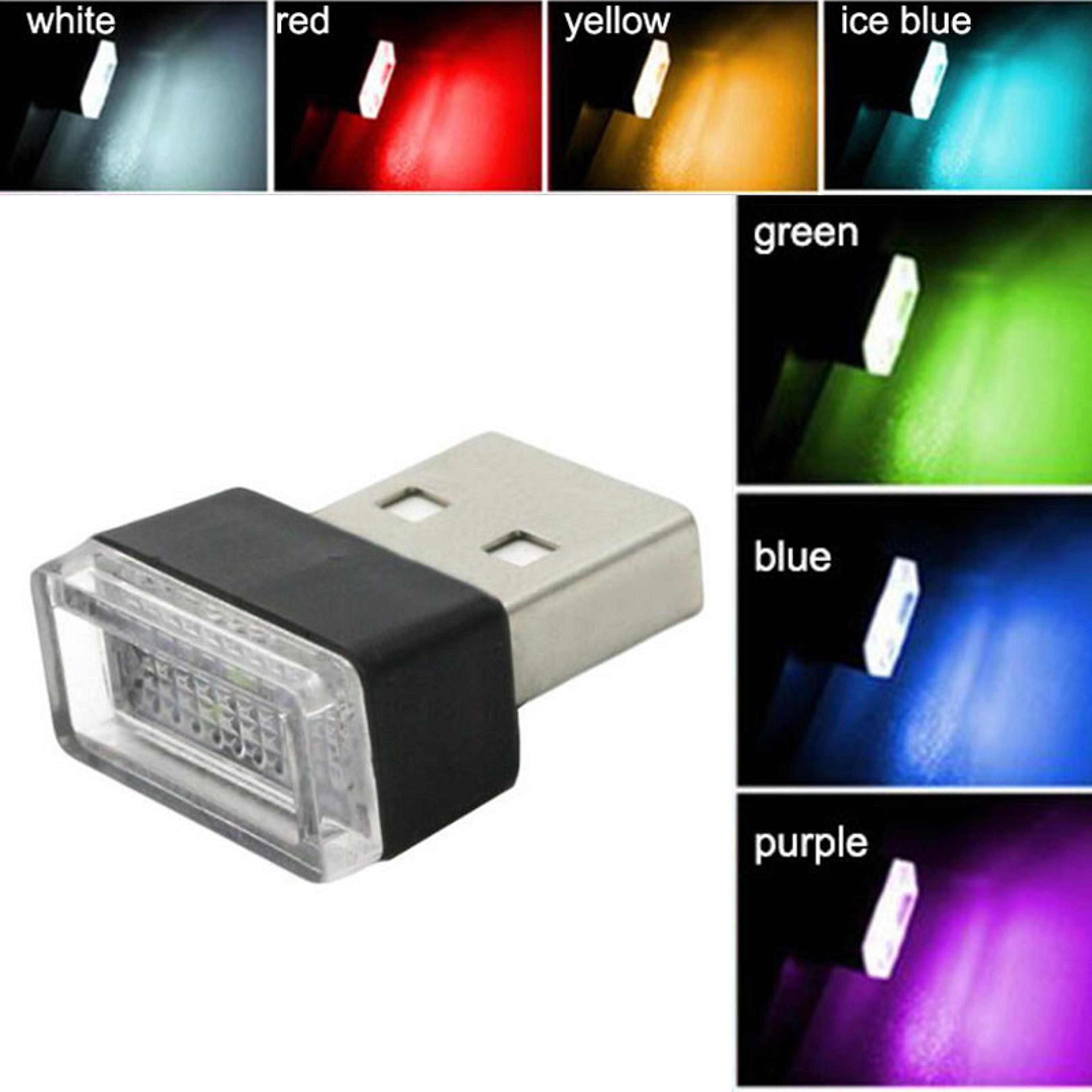 Mini USB LED Night Light Car Ambient Lamp For Interior Decor 7