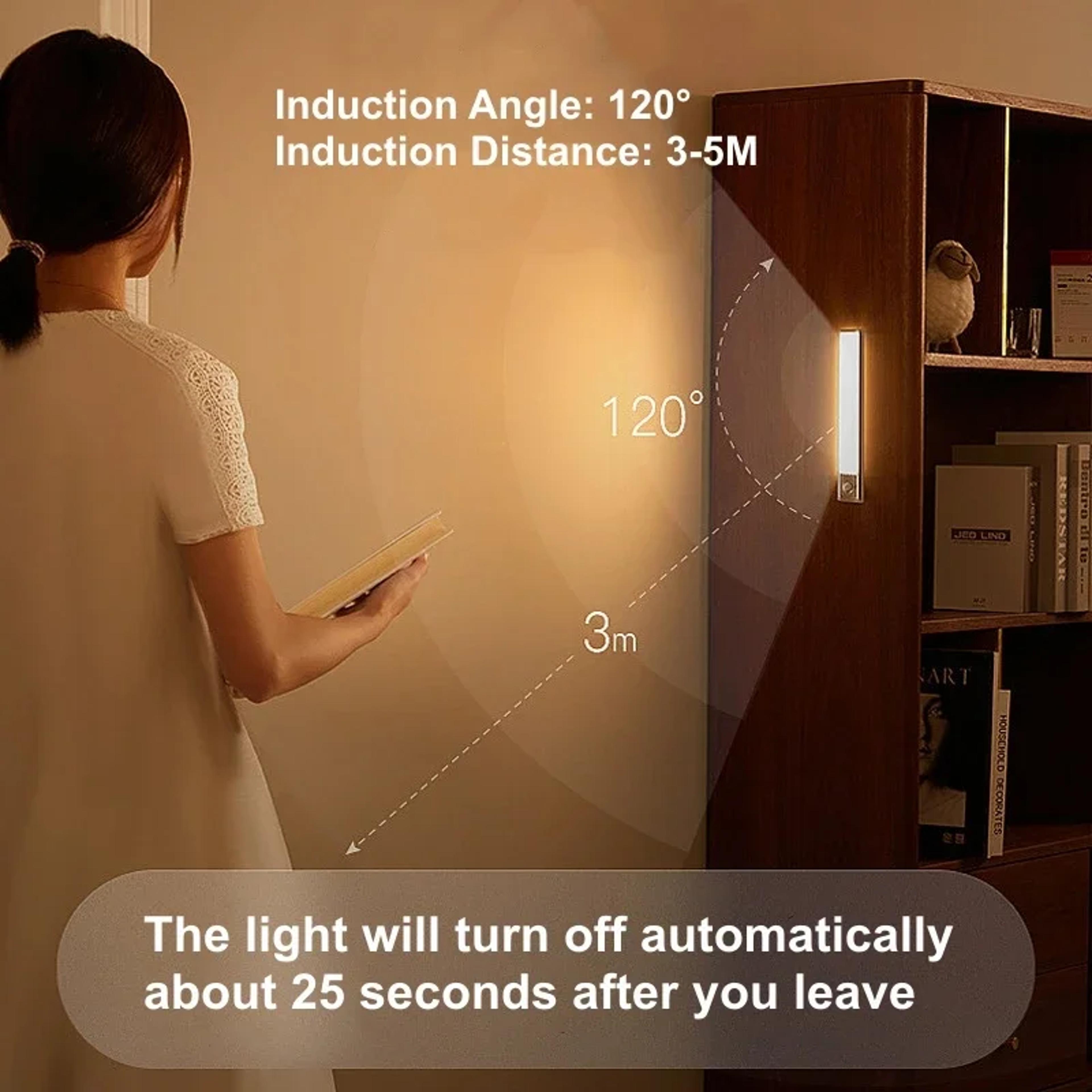 Wireless Motion Sensor LED Cabinet Light USB Rechargeable Under Cabinet Lamp 5