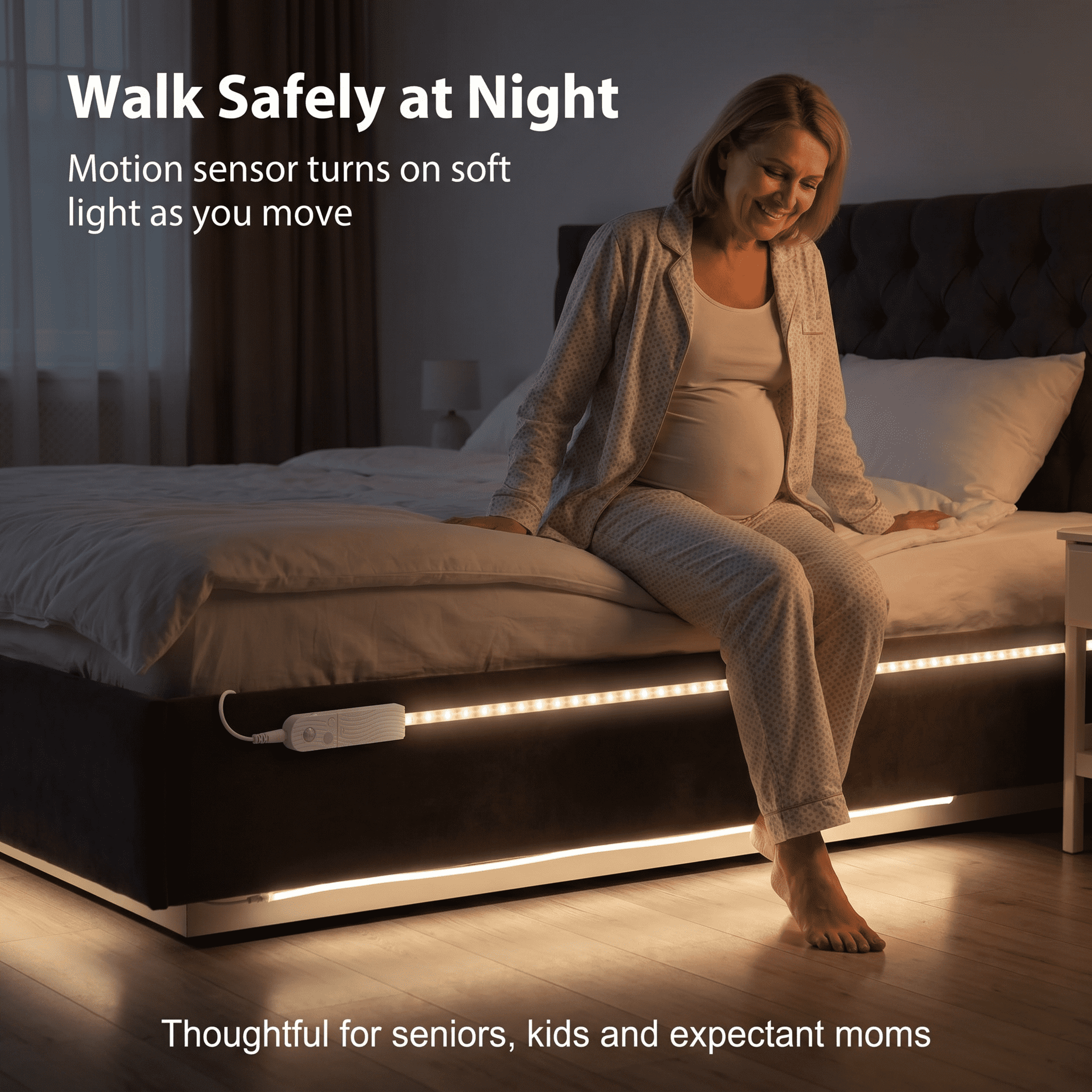 Motion Sensor LED Strip Light Battery Powered Night Light 2