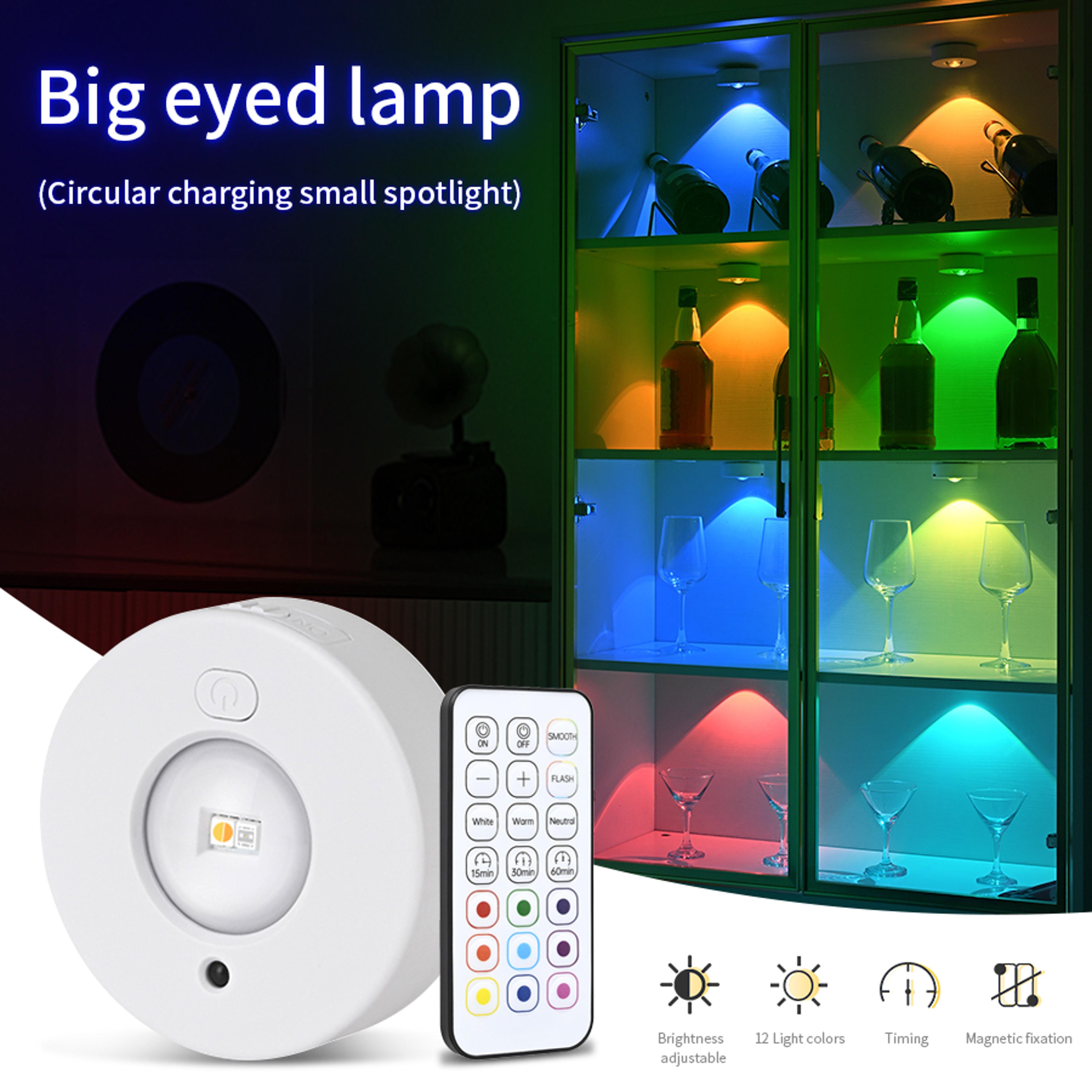 RGB Wireless Under Cabinet Lights Rechargeable LED Lamps With Remote Control 2