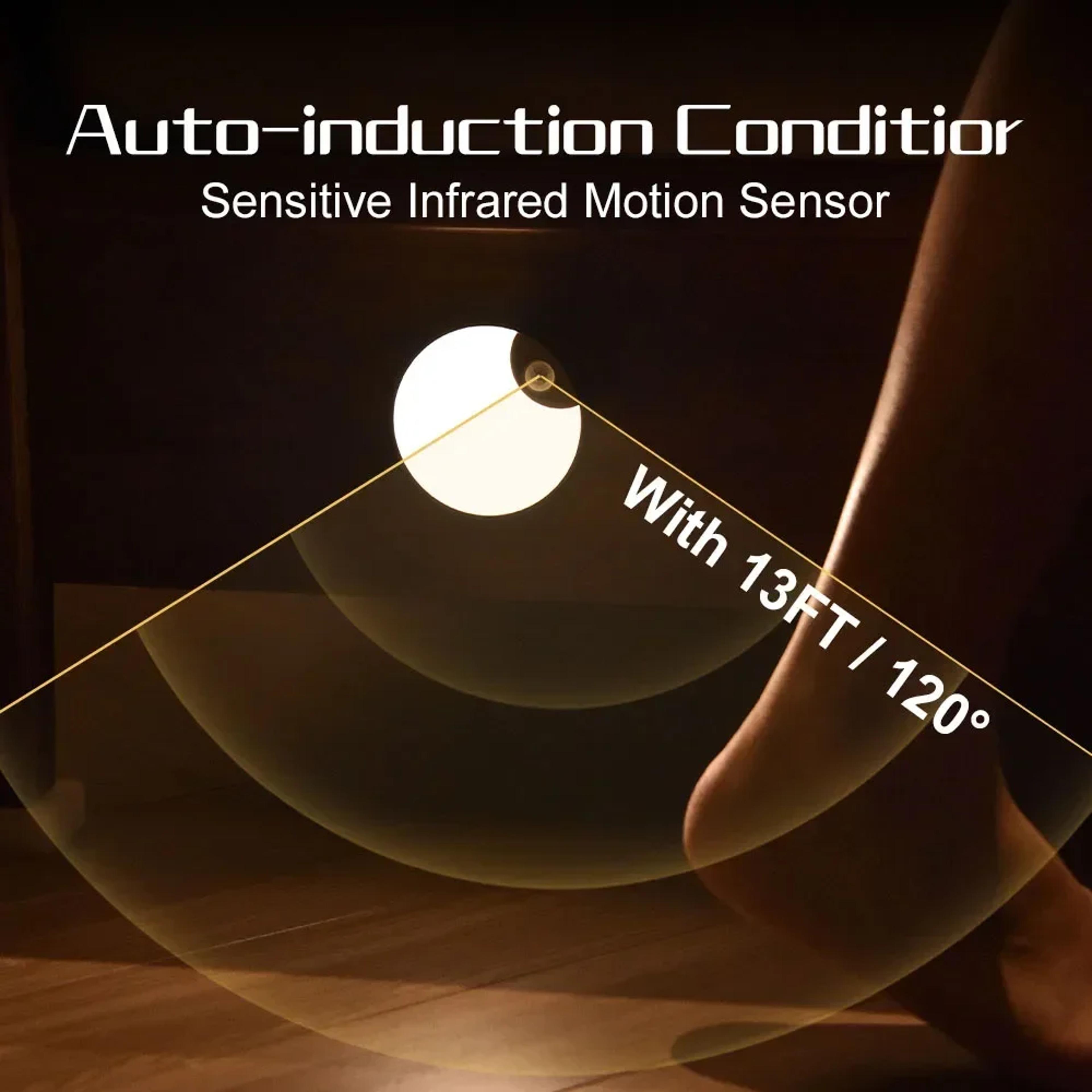 Smart Motion Sensor Light USB Rechargeable Night Lamp For Cabinet Wardrobe And Bedside 4