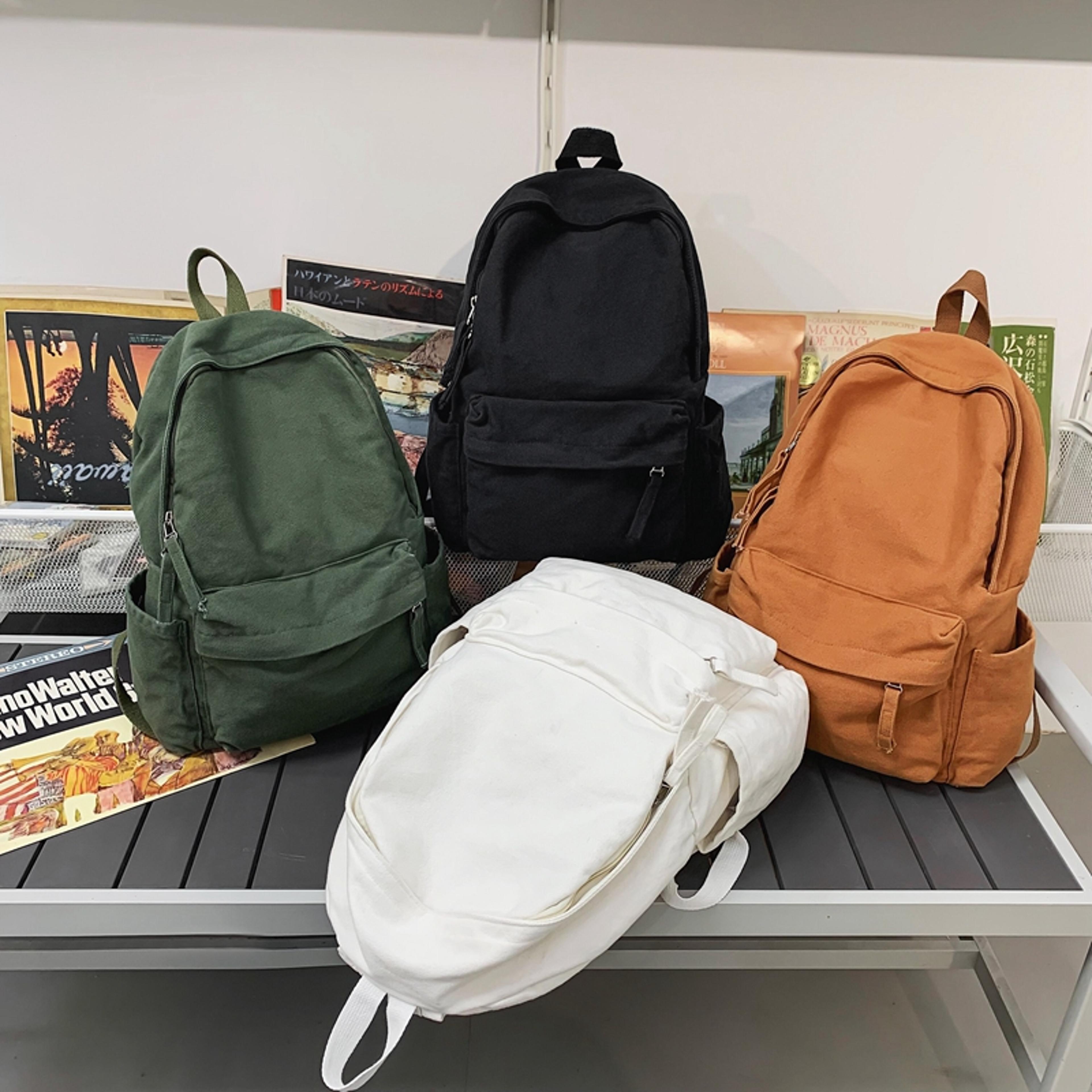 Korean Kawaii Canvas Backpack Large Capacity School Backpack For Students 6