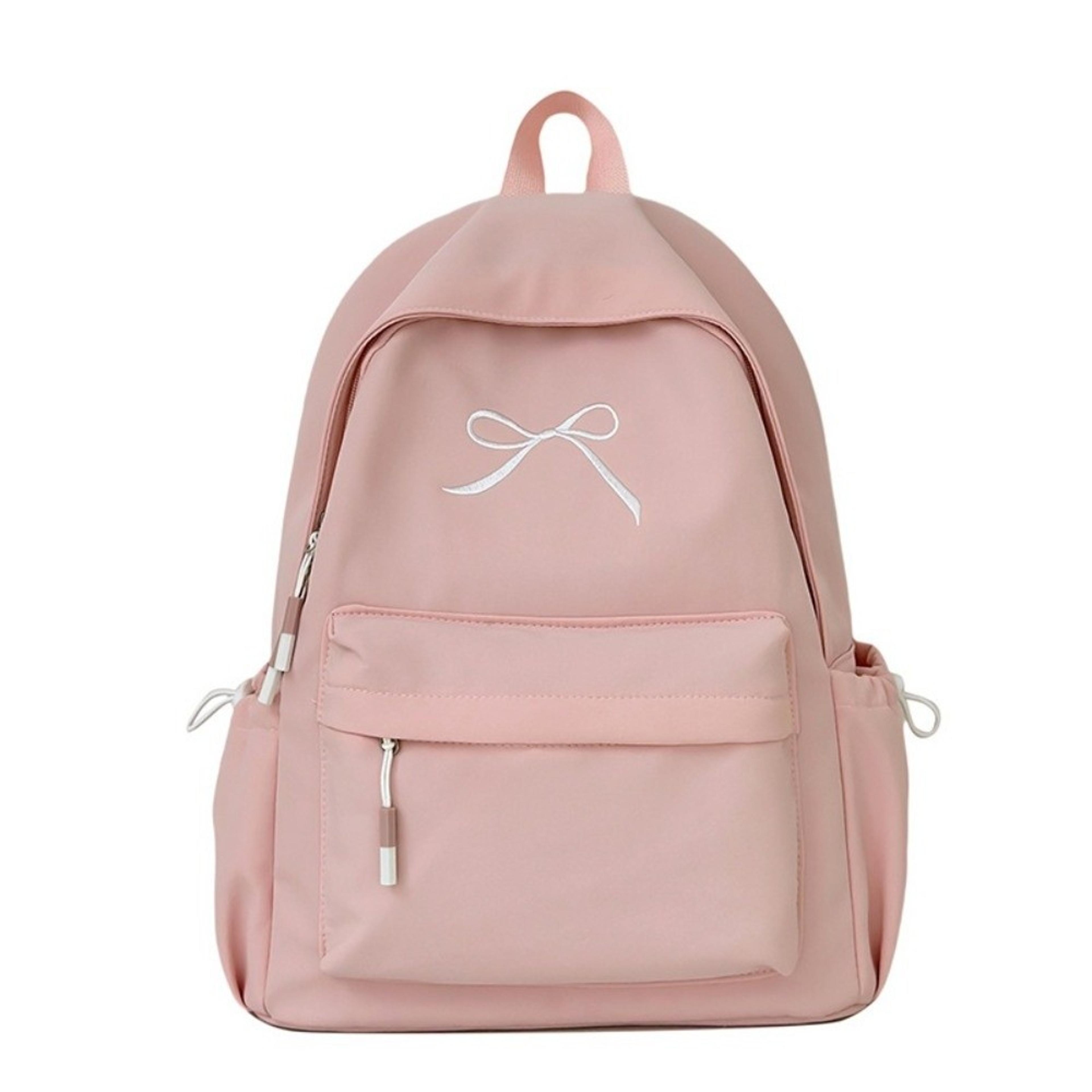 Embroidered Bow Girls Backpack Lightweight School Backpack Large Capacity Rucksack 1