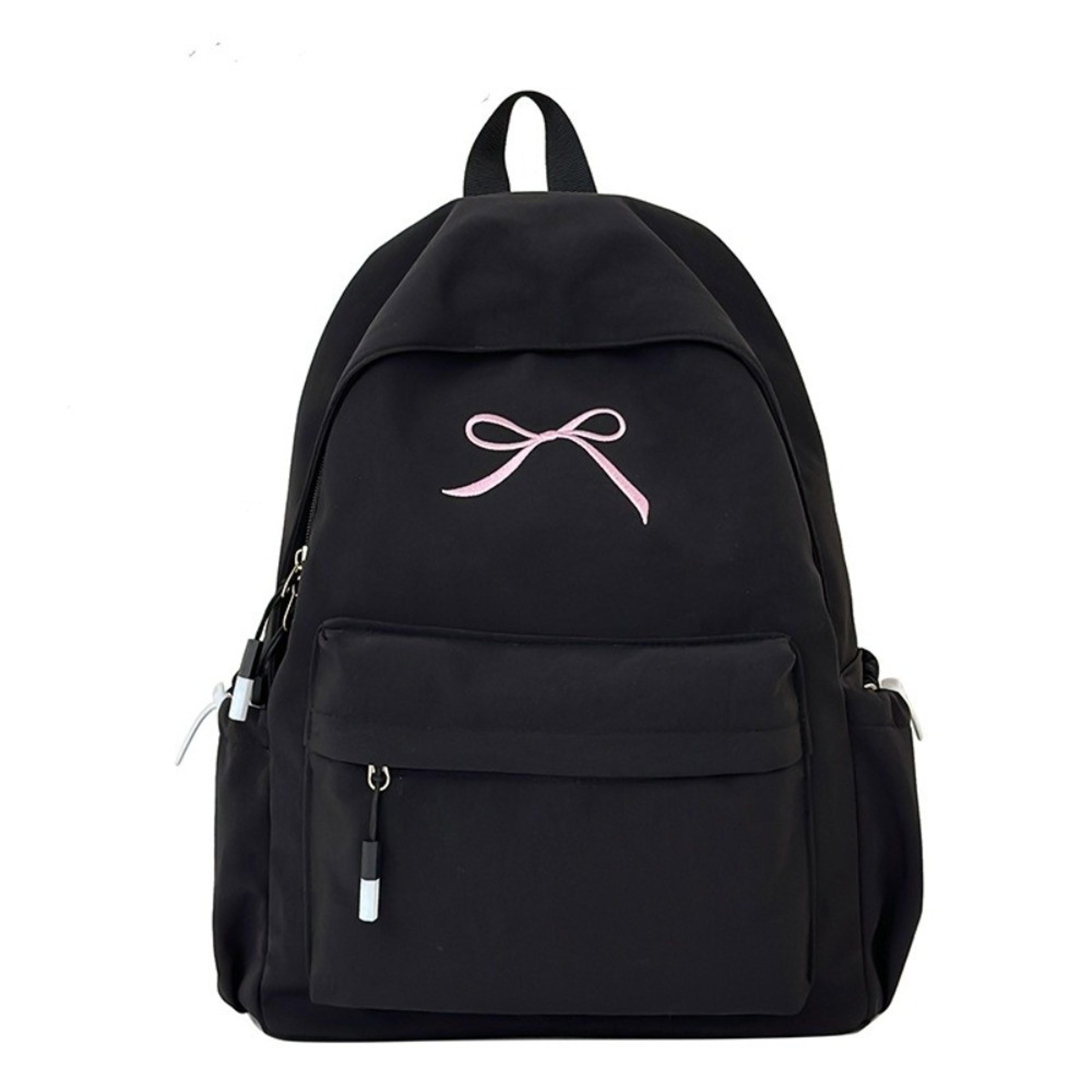 Embroidered Bow Girls Backpack Lightweight School Backpack Large Capacity Rucksack 4
