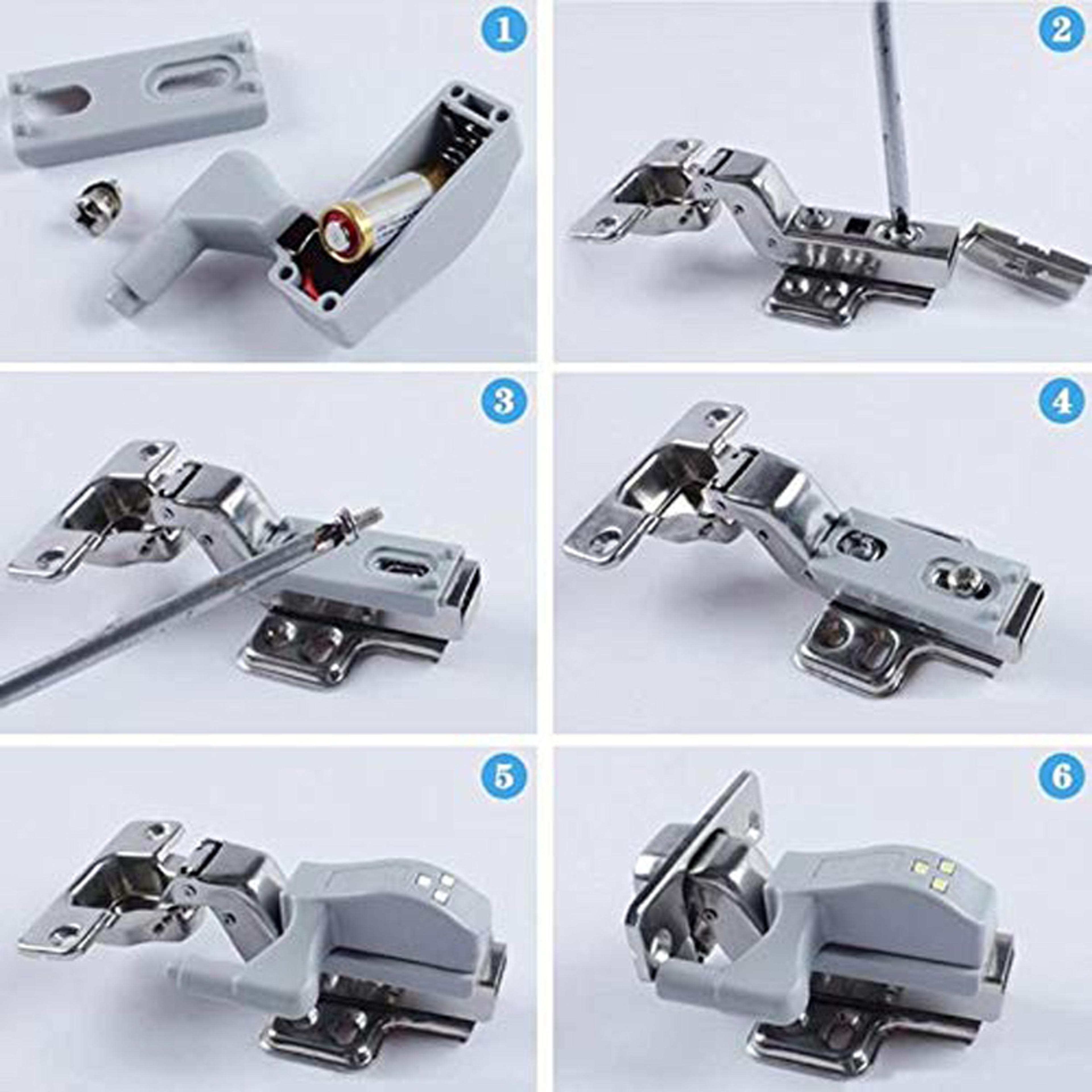 LED Hinge Sensor Light Under Cabinet Closet Lamp Motion Activated Night Light 2