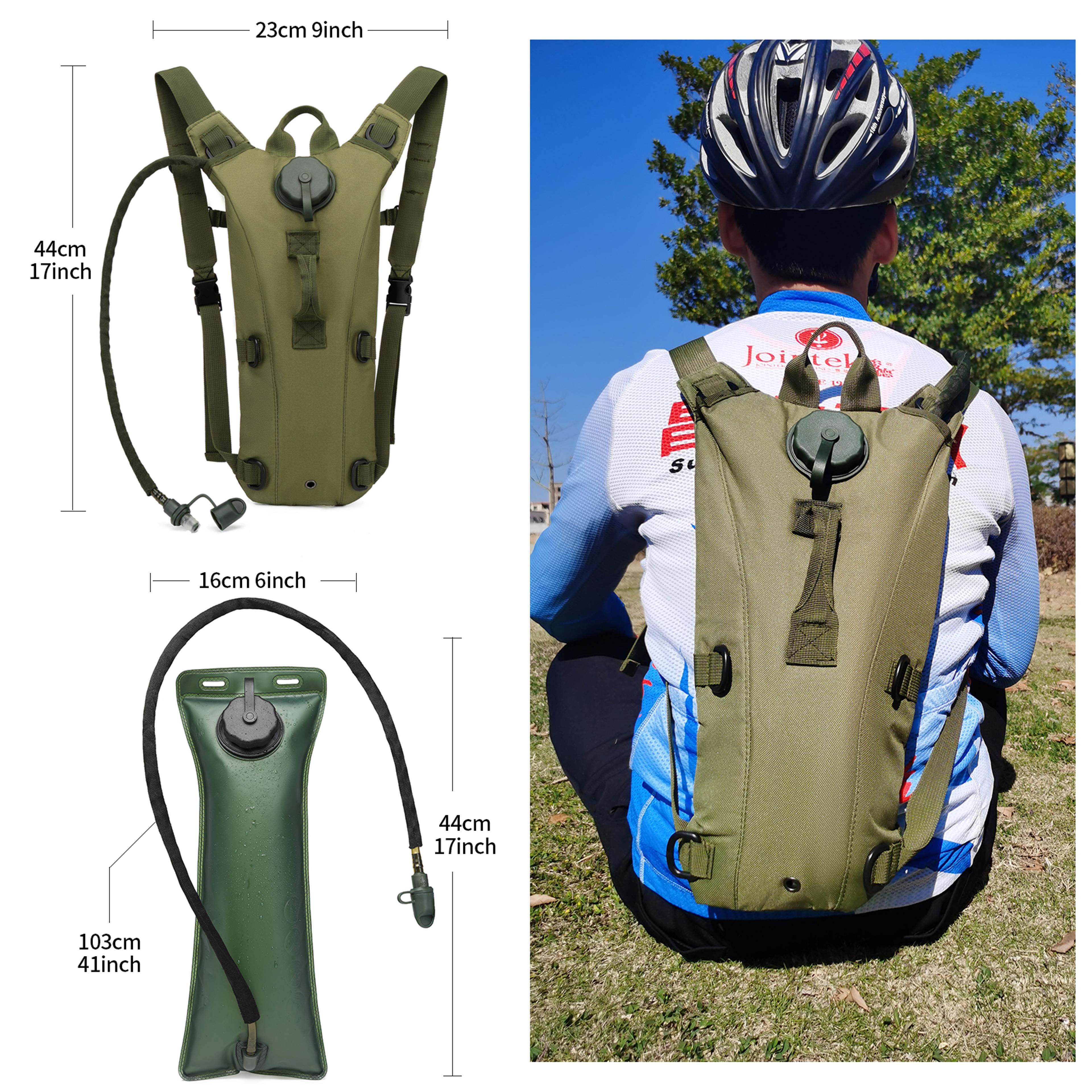 Tactical Hydration Backpack With Water Bladder For Hiking Running Cycling 5
