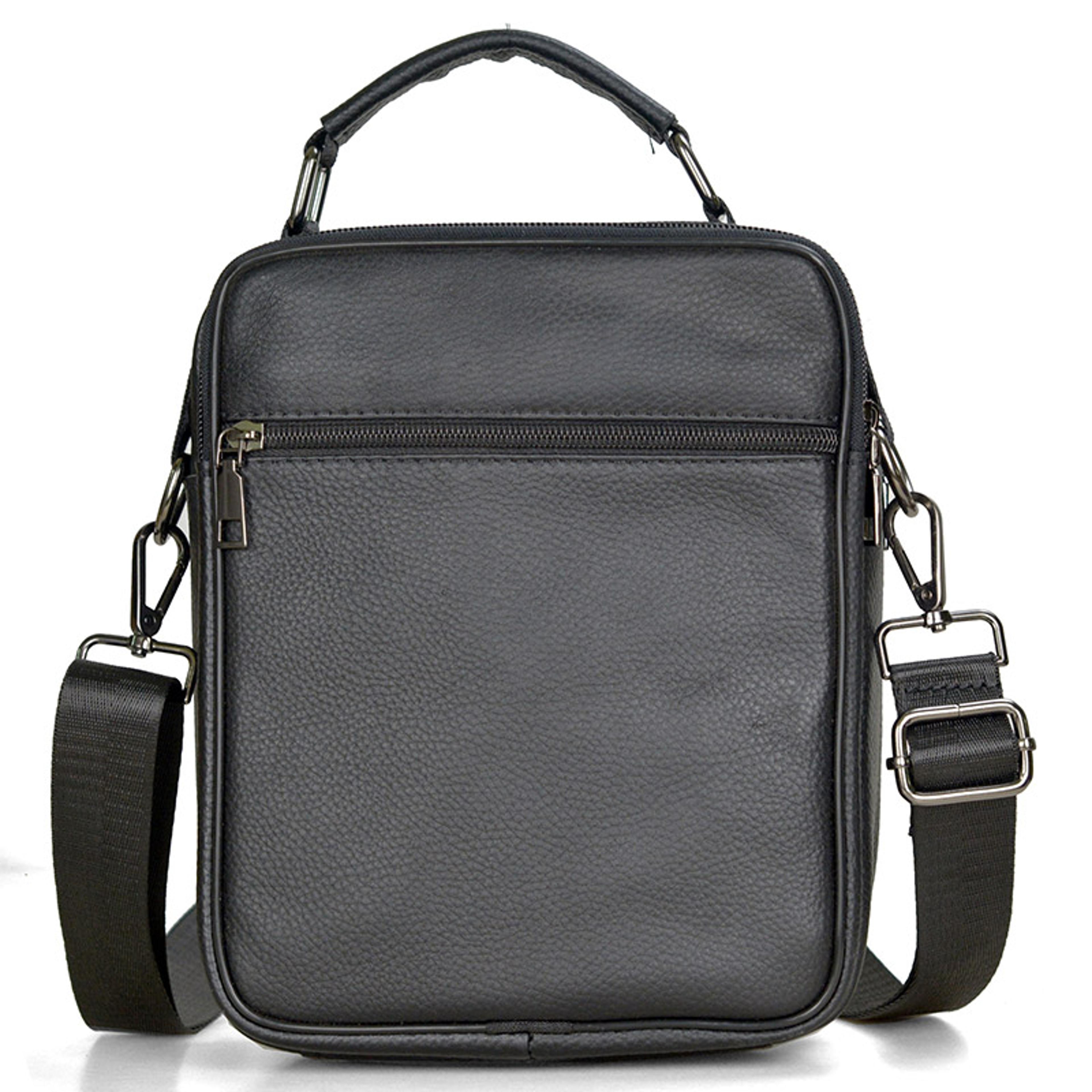 Genuine Leather Messenger Bag For Men Cowhide Shoulder Bag Tablet Crossbody Briefcase 4