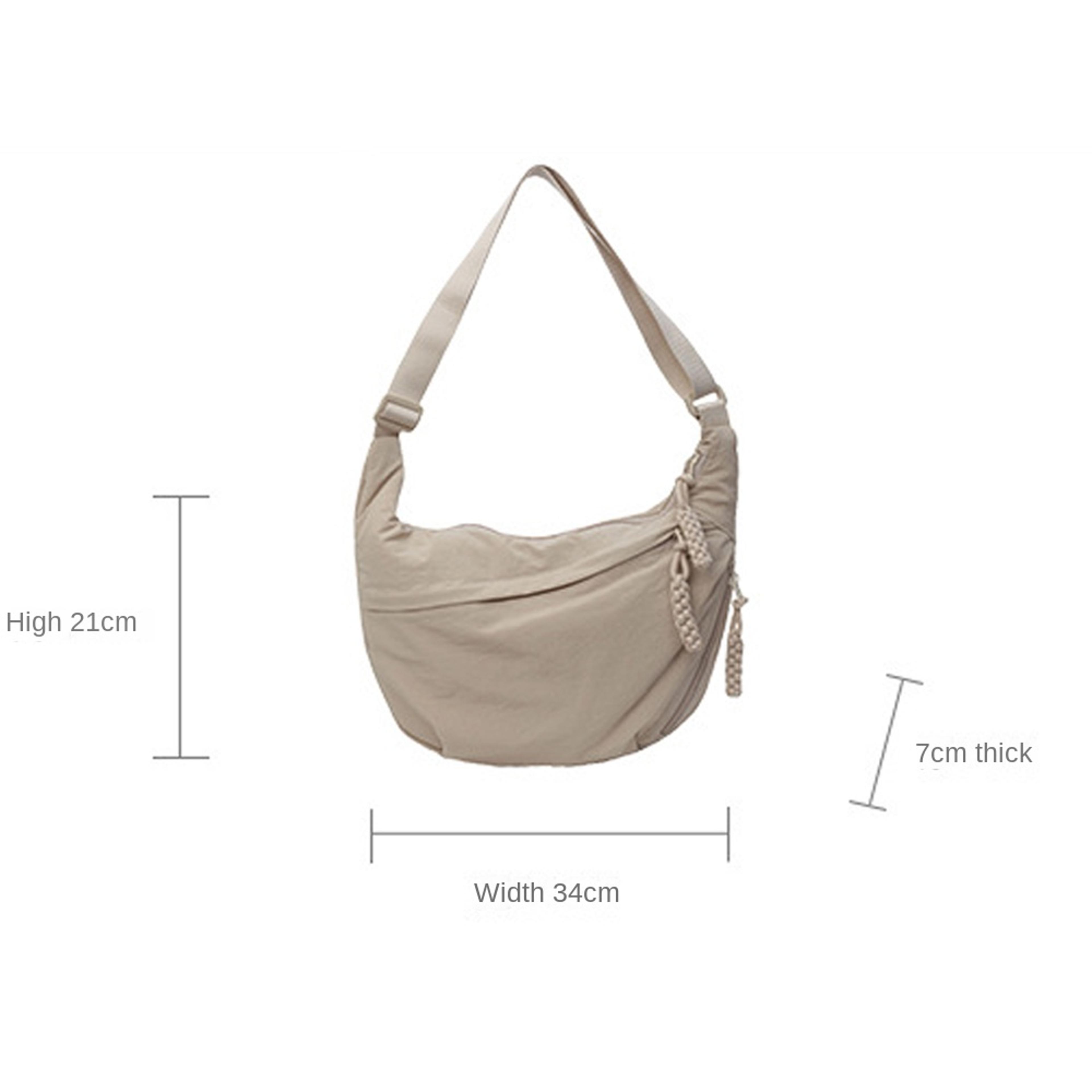 Large Canvas Dumpling Crossbody Bag For Women 18