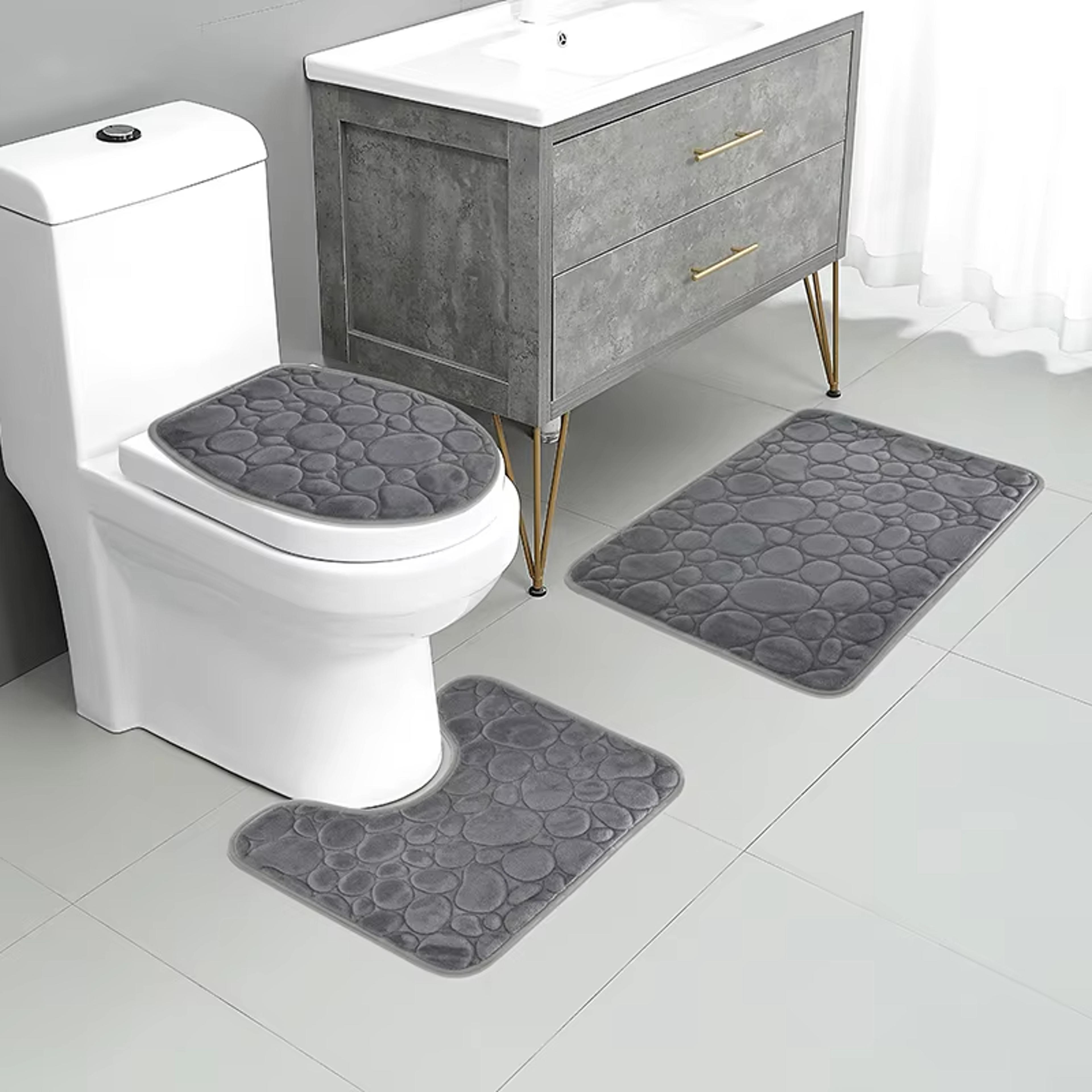 Bathroom Rug Set With Absorbent Non Slip Bath Mats 7