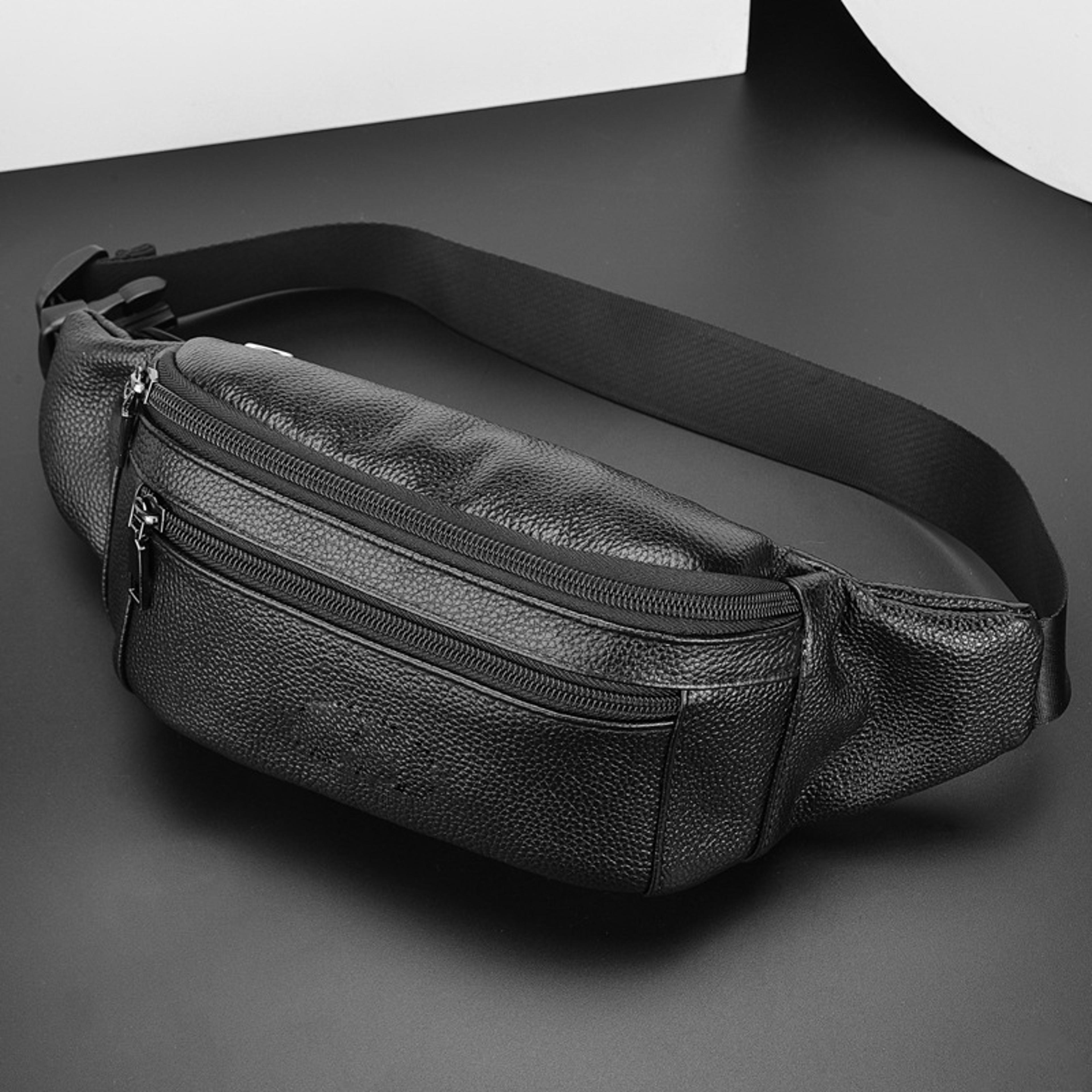 Executive Genuine Leather Crossbody Chest Bag For Men 1
