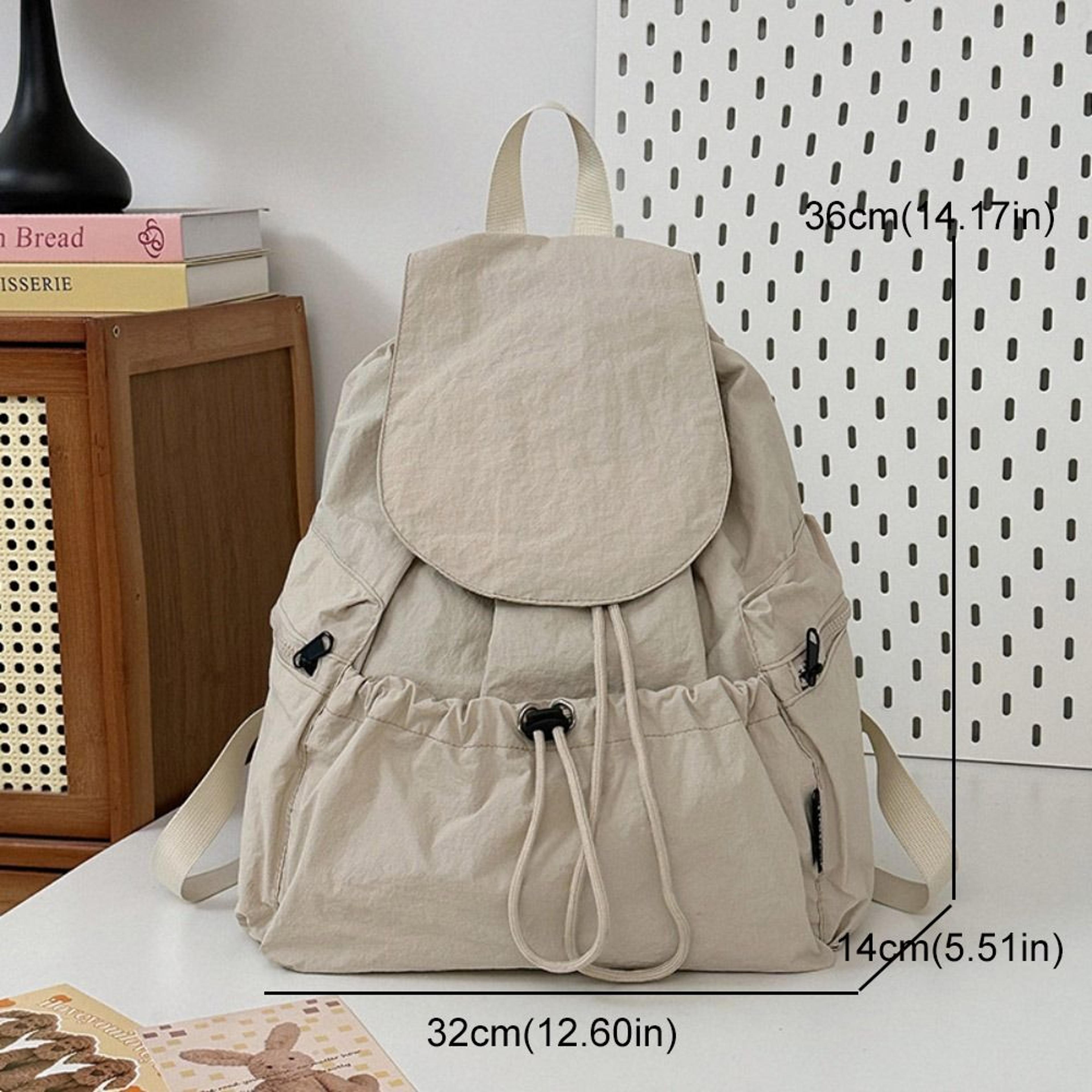 Korean Style Lightweight Nylon Drawstring Travel Backpack 11