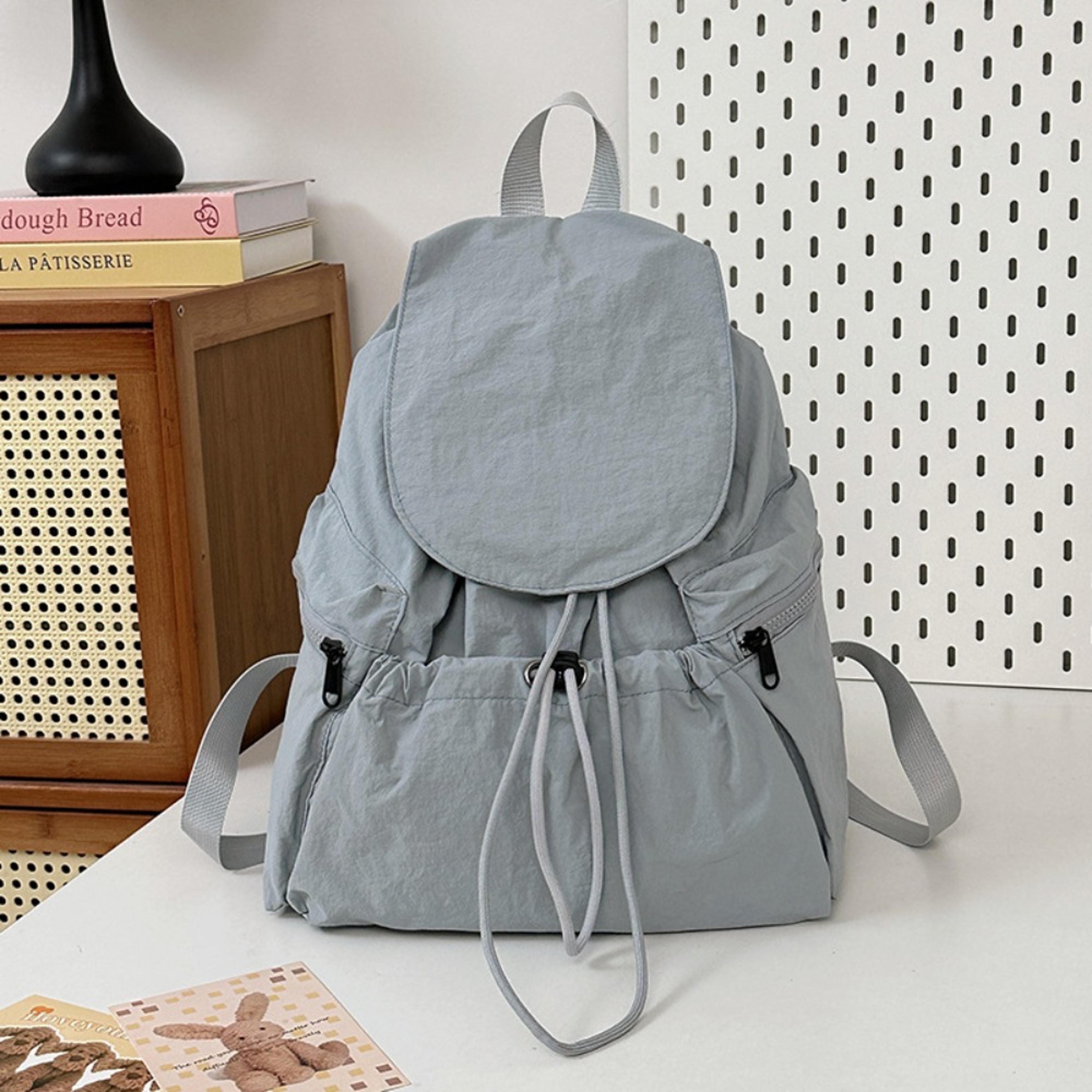 Korean Style Lightweight Nylon Drawstring Travel Backpack 1