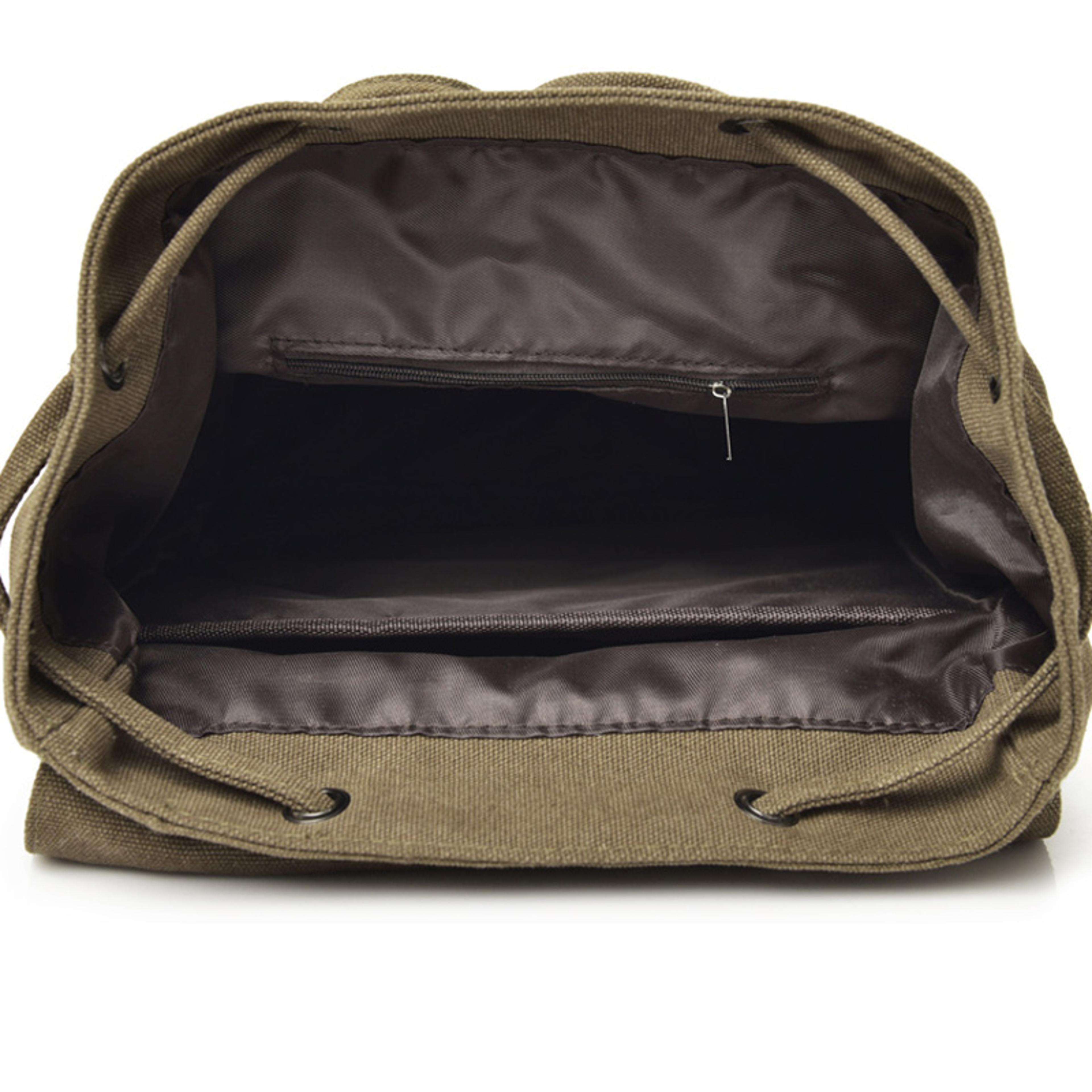 Heritage Canvas Backpack For Men Large Capacity School And Travel Rucksack 8