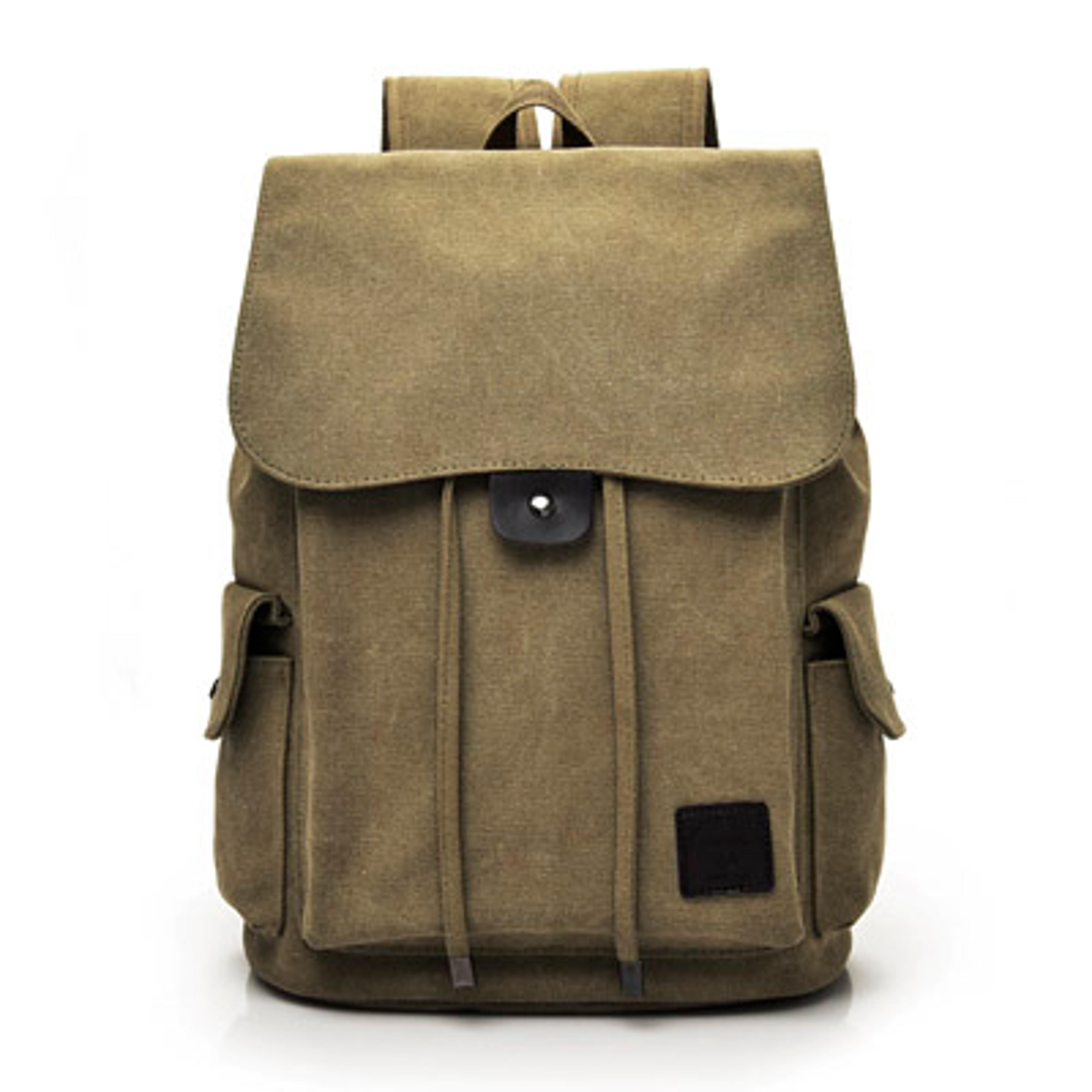 Heritage Canvas Backpack For Men Large Capacity School And Travel Rucksack 0