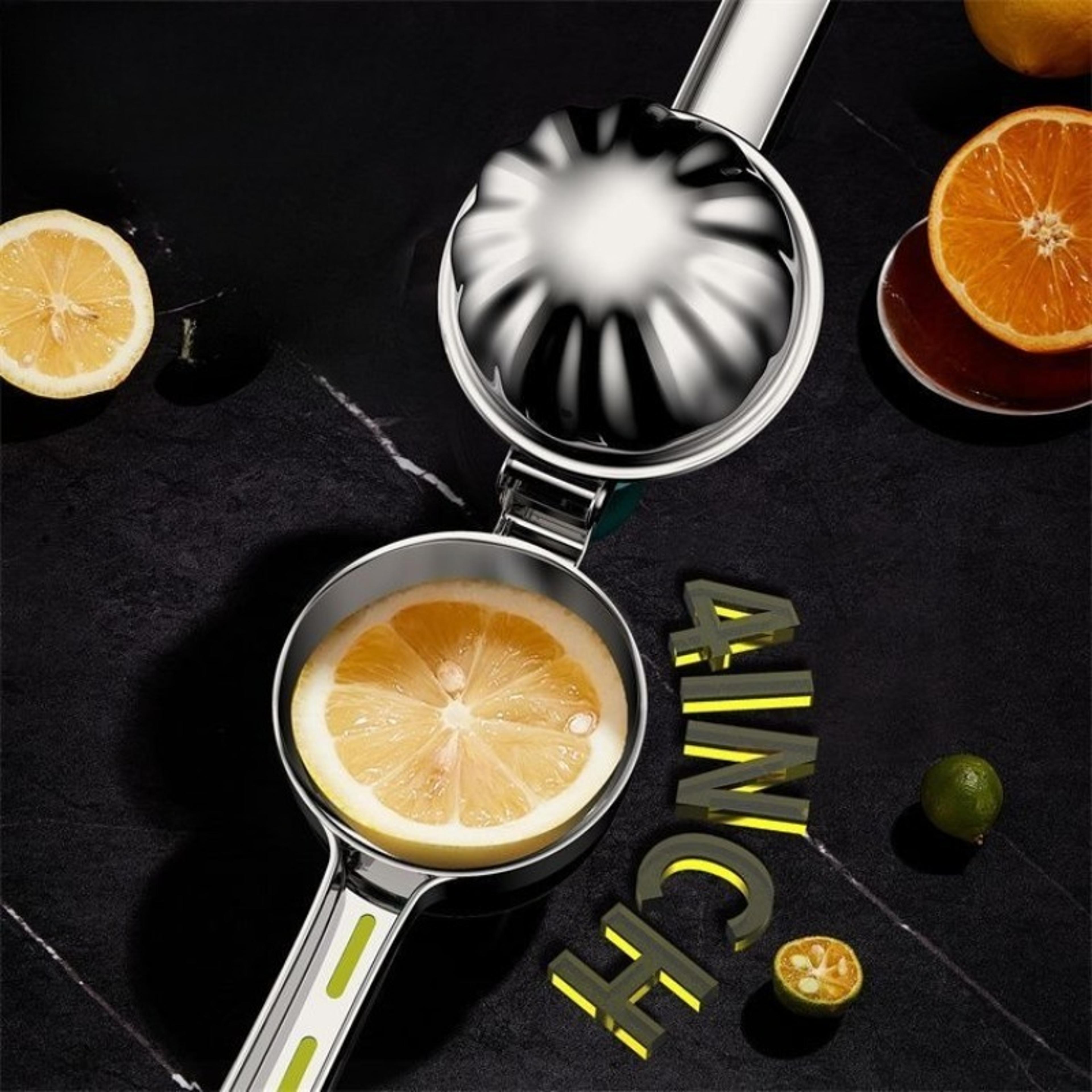 FreshPress Manual Citrus Juicer Stainless Steel Lemon And Orange Hand Press 9