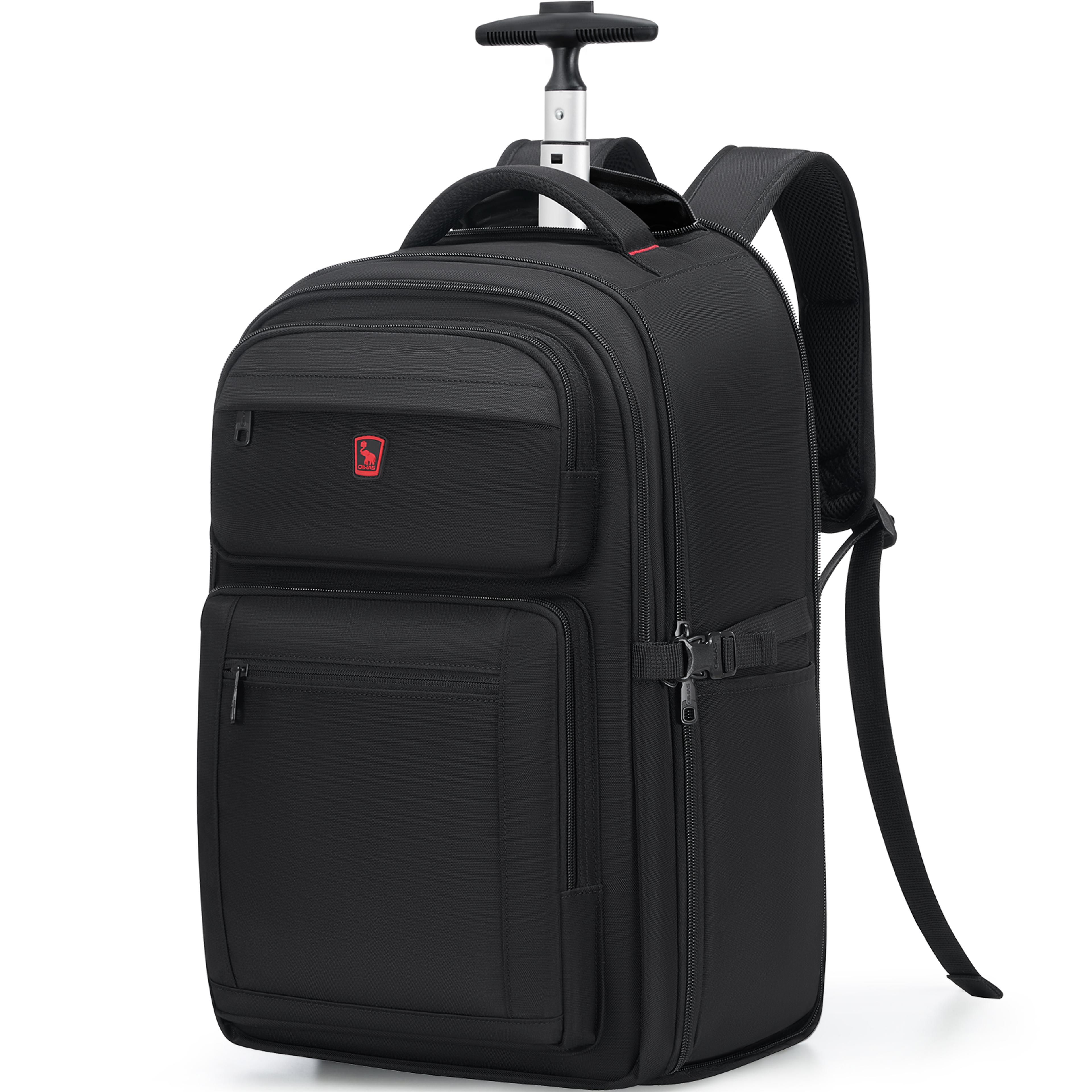 Large Capacity Rolling Travel Backpack With Trolley Handle For Business Trips 0