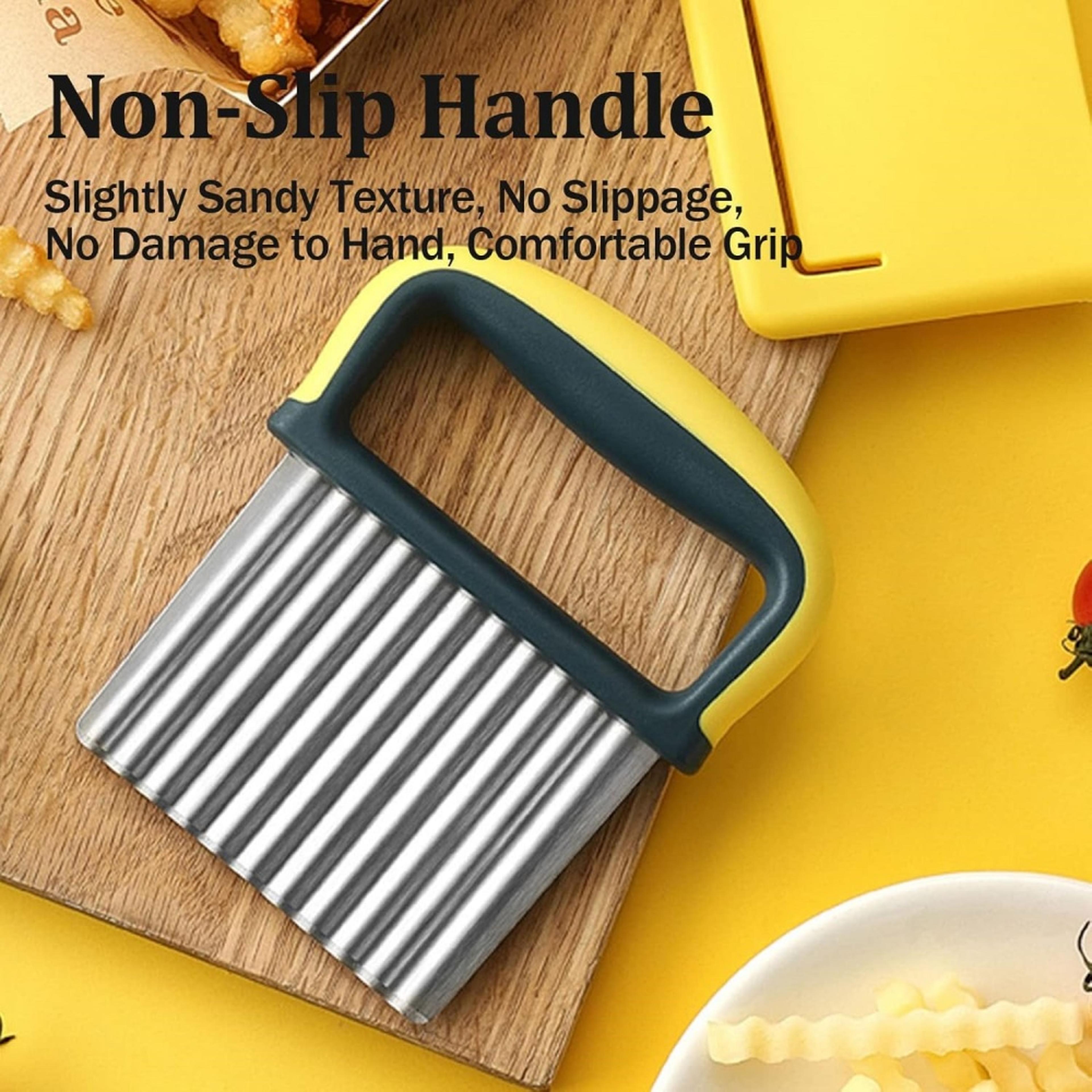 Stainless Steel Crinkle Cutter And Wavy Vegetable Cutter For Fries Salads And Garnishes 5