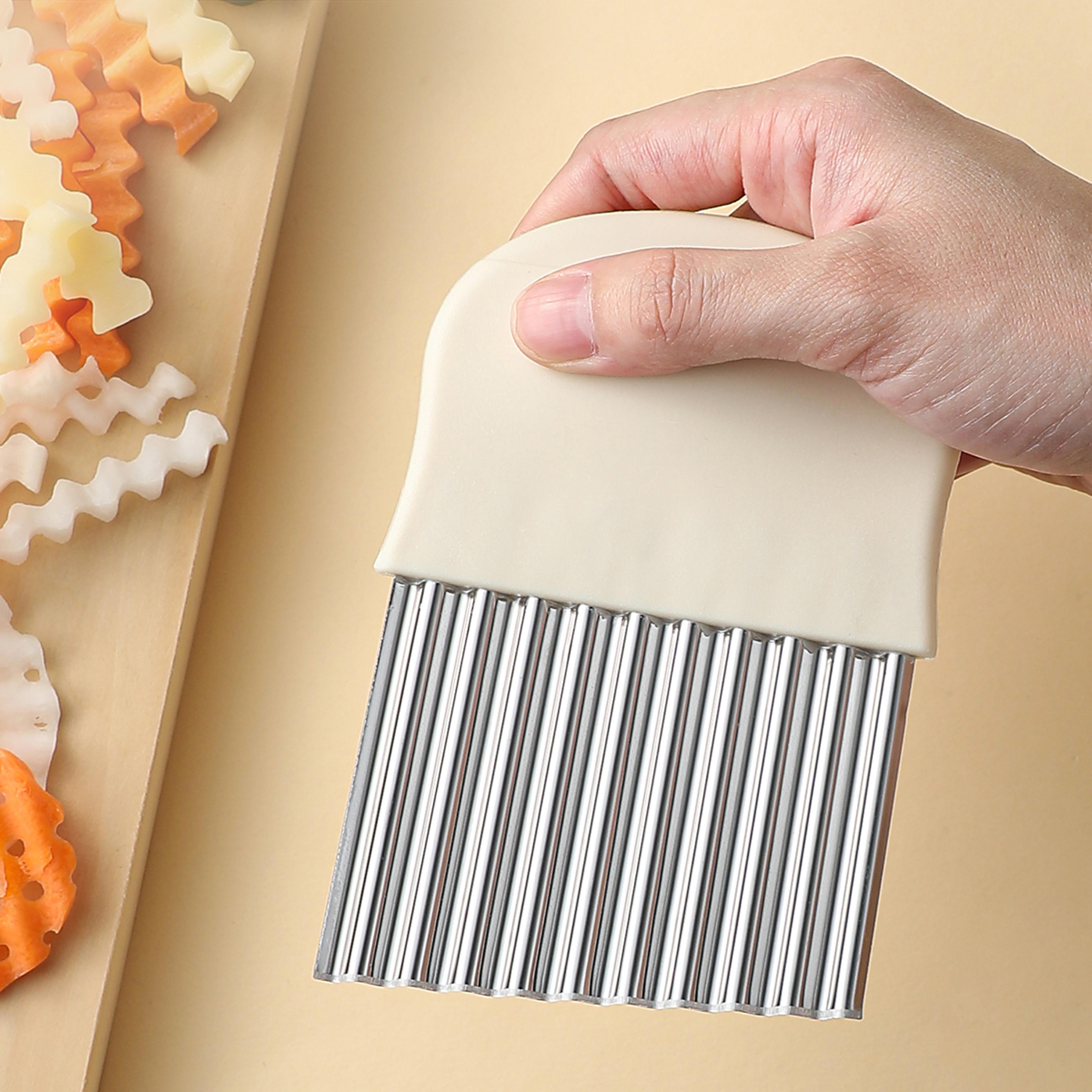 Stainless Steel Crinkle Cutter Wavy Knife And Potato Slicer 1