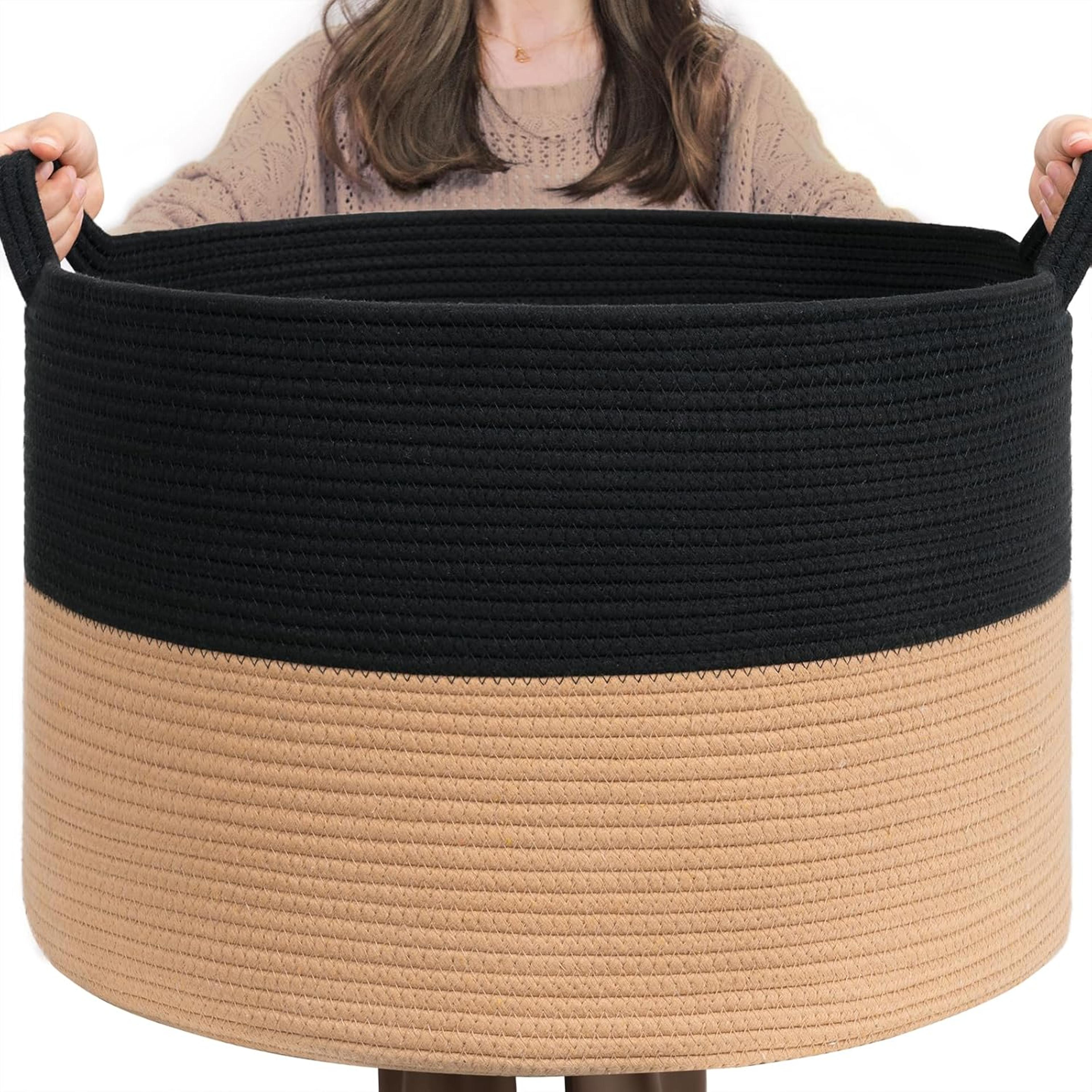 Extra Large Cotton Rope Basket For Blanket Toy And Laundry Storage 3