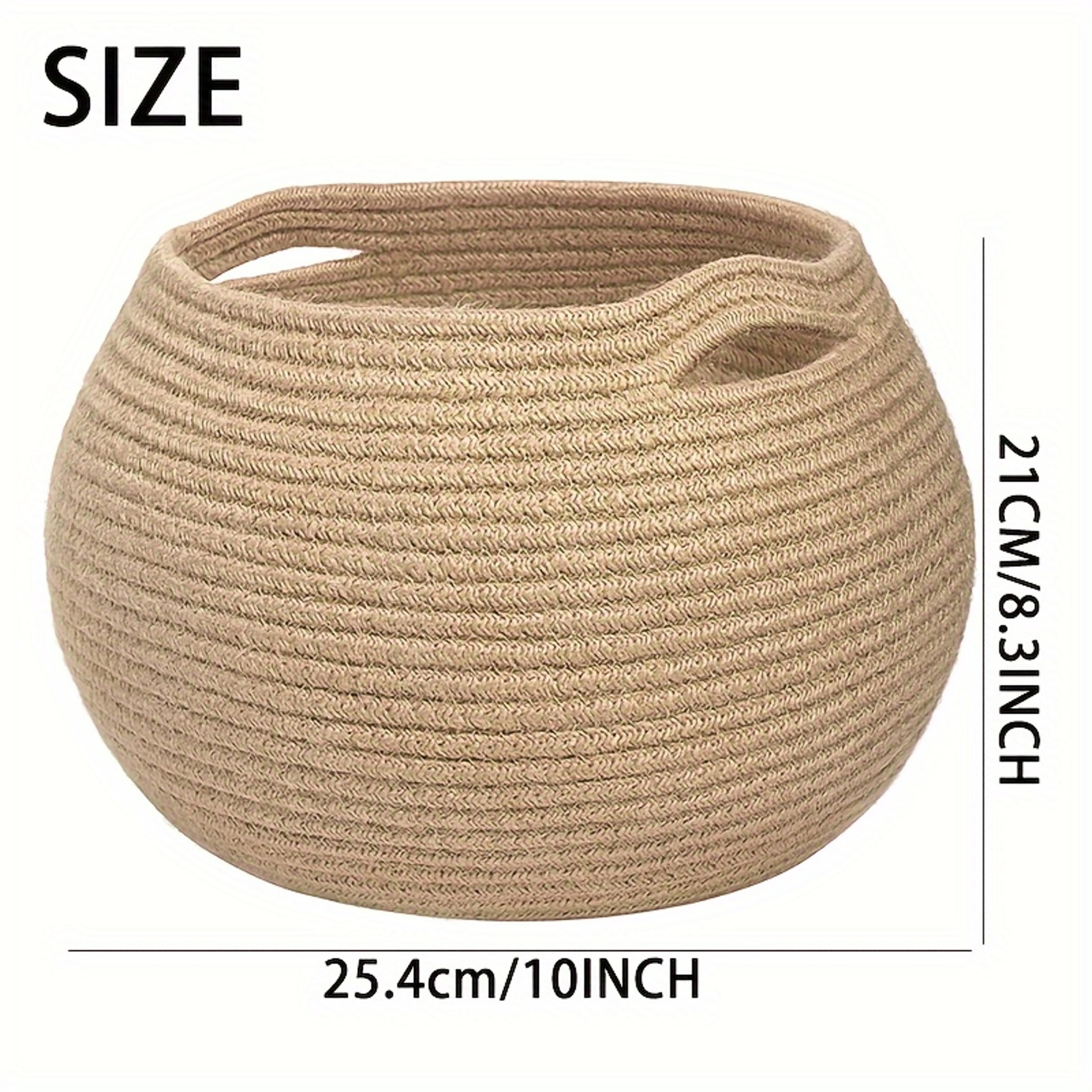 Foldable Cotton Rope Laundry Basket With Handles For Clothes Toys And Home Storage 5