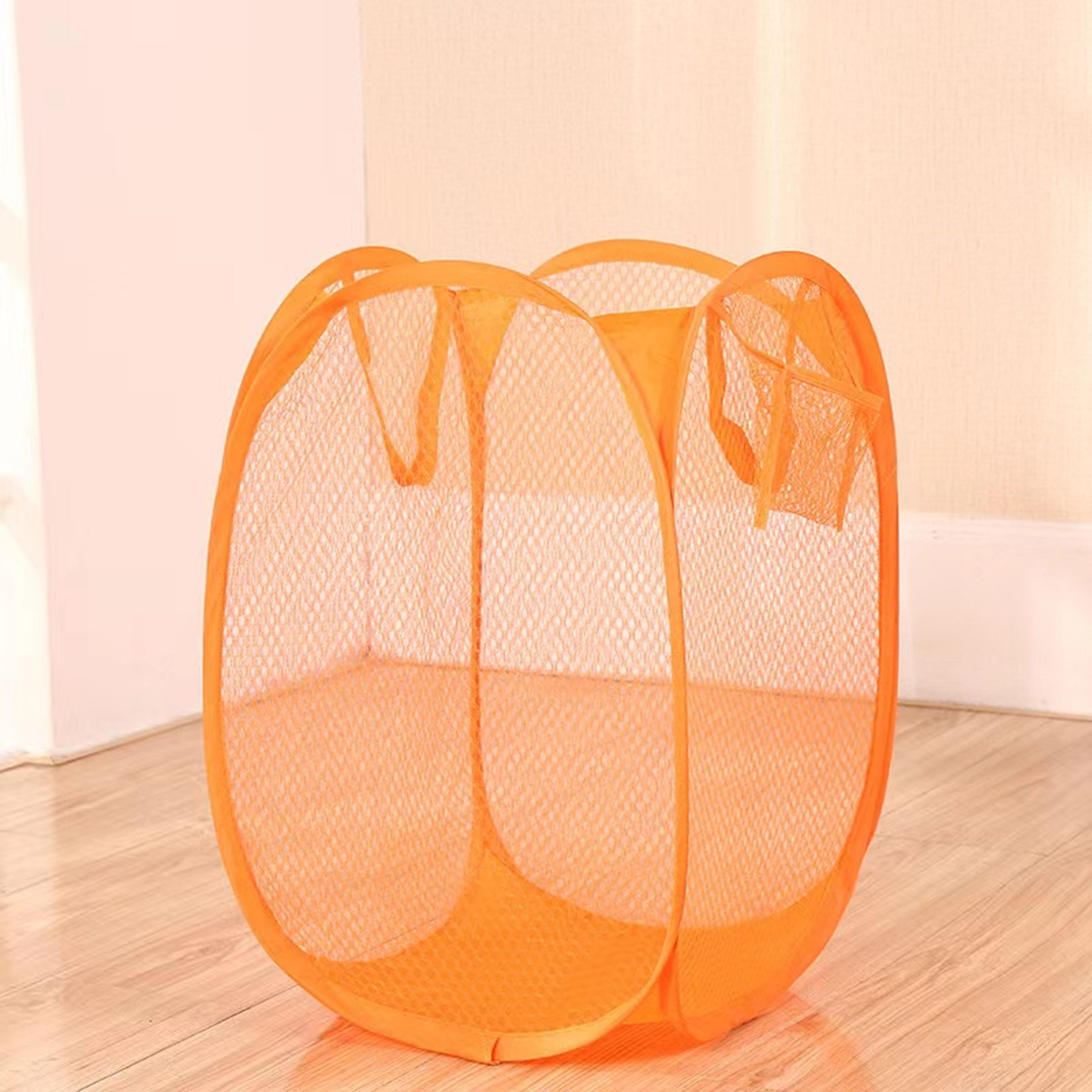 Large Pop Up Laundry Hamper With Handles Foldable Mesh Laundry Basket 7