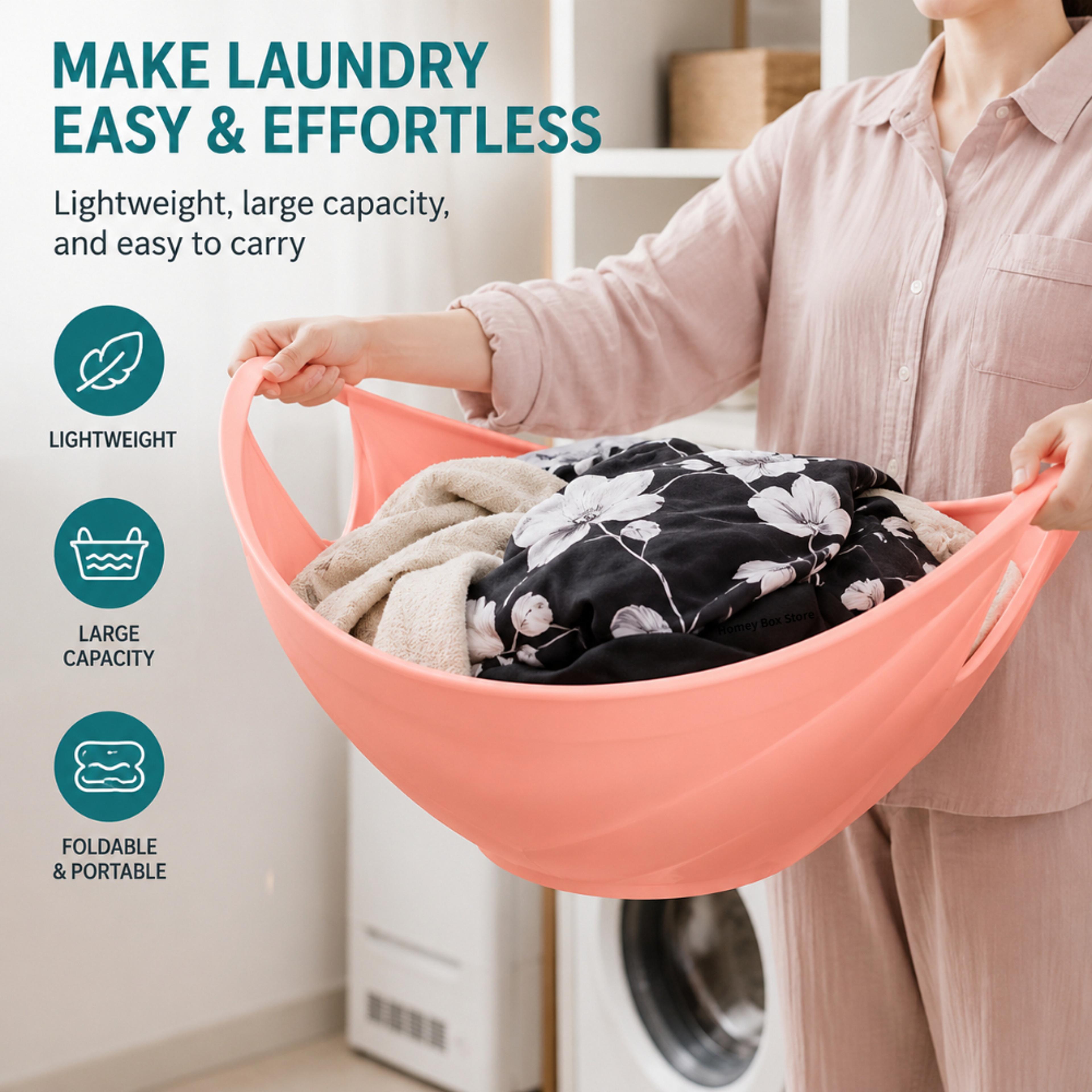 Space Saving Pop Up Laundry Hamper Foldable Portable Clothes Basket 3