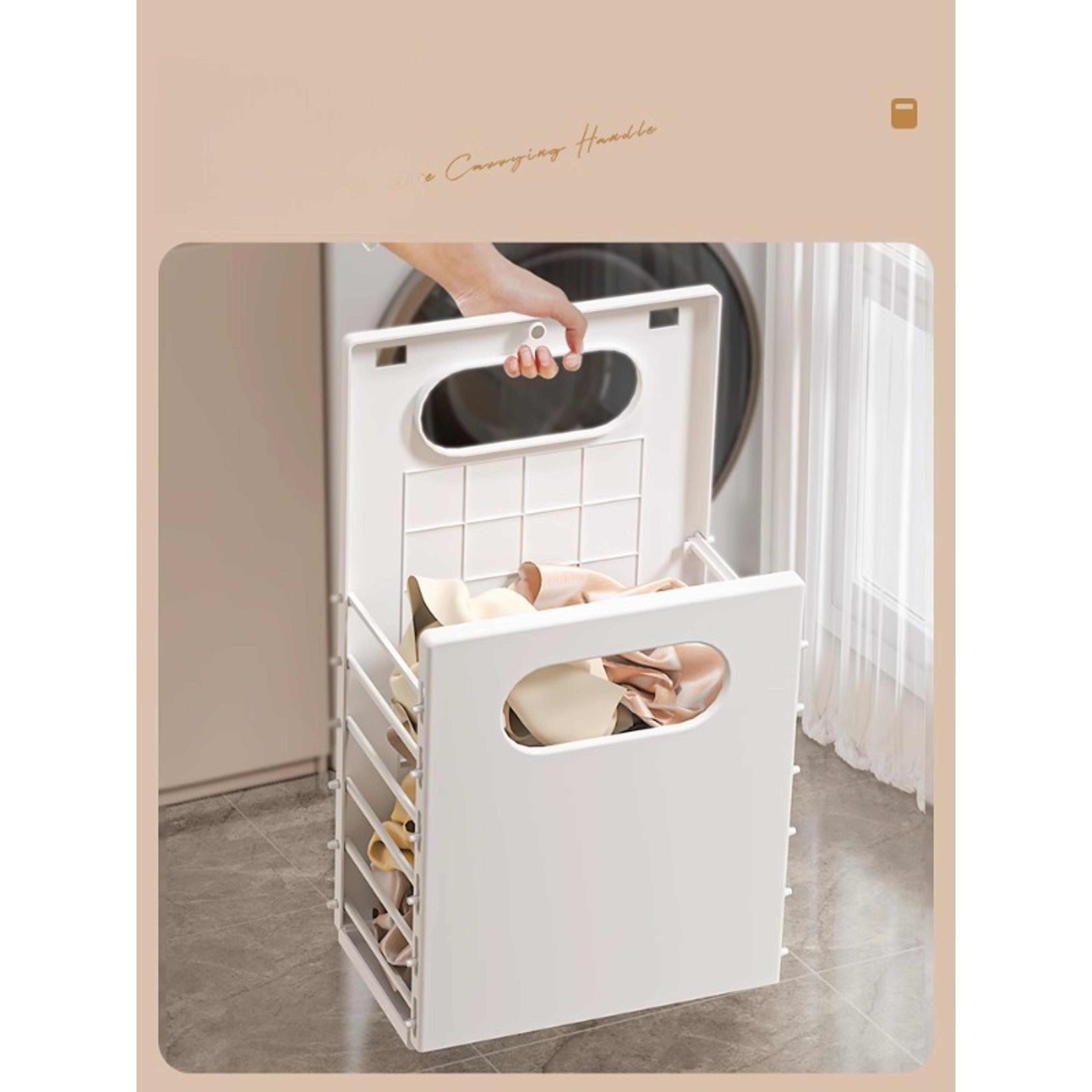 Space Saving Hanging Laundry Basket Foldable Mesh Clothes Hamper 6