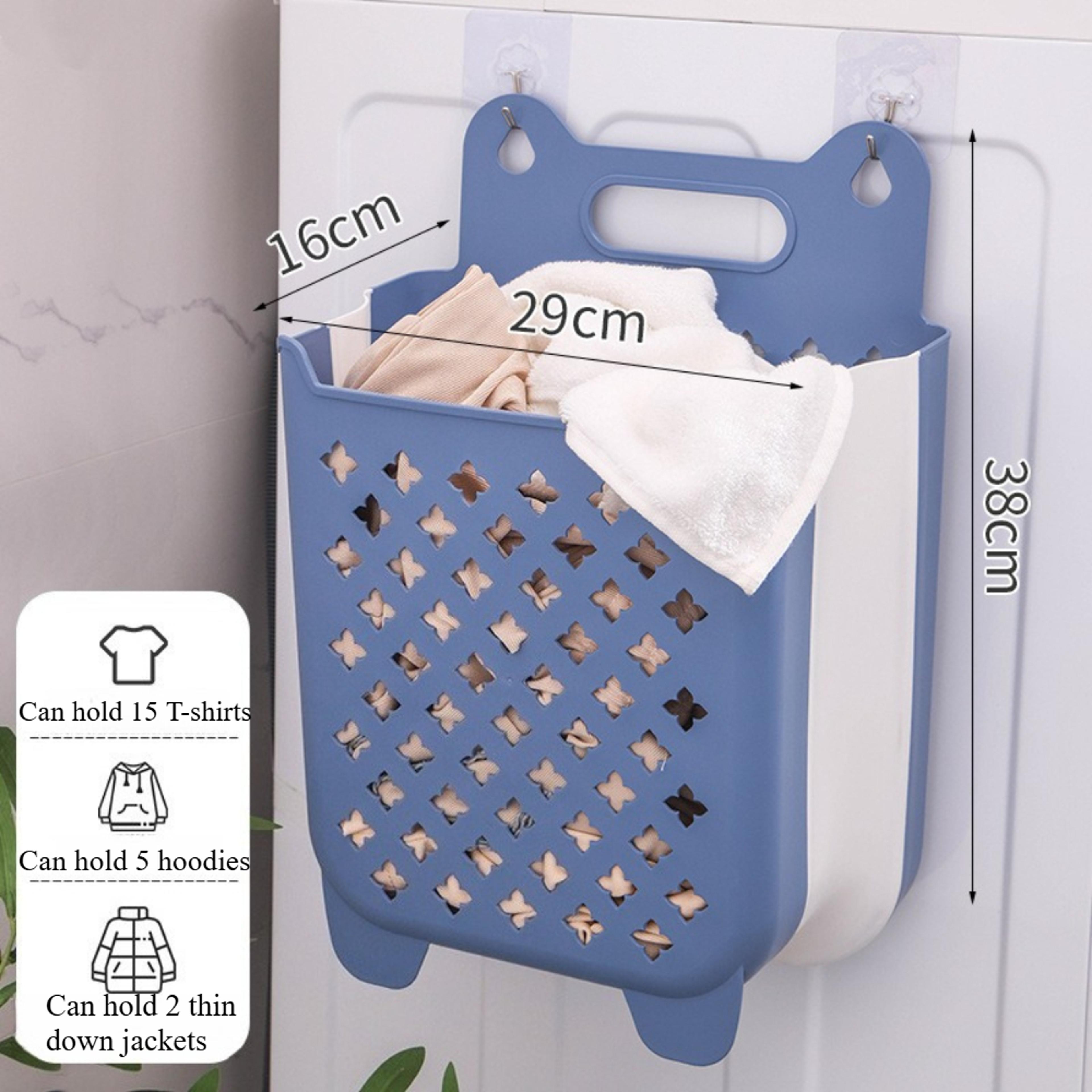Nordic Wall Mounted Laundry Basket Foldable Space Saving Hamper 6