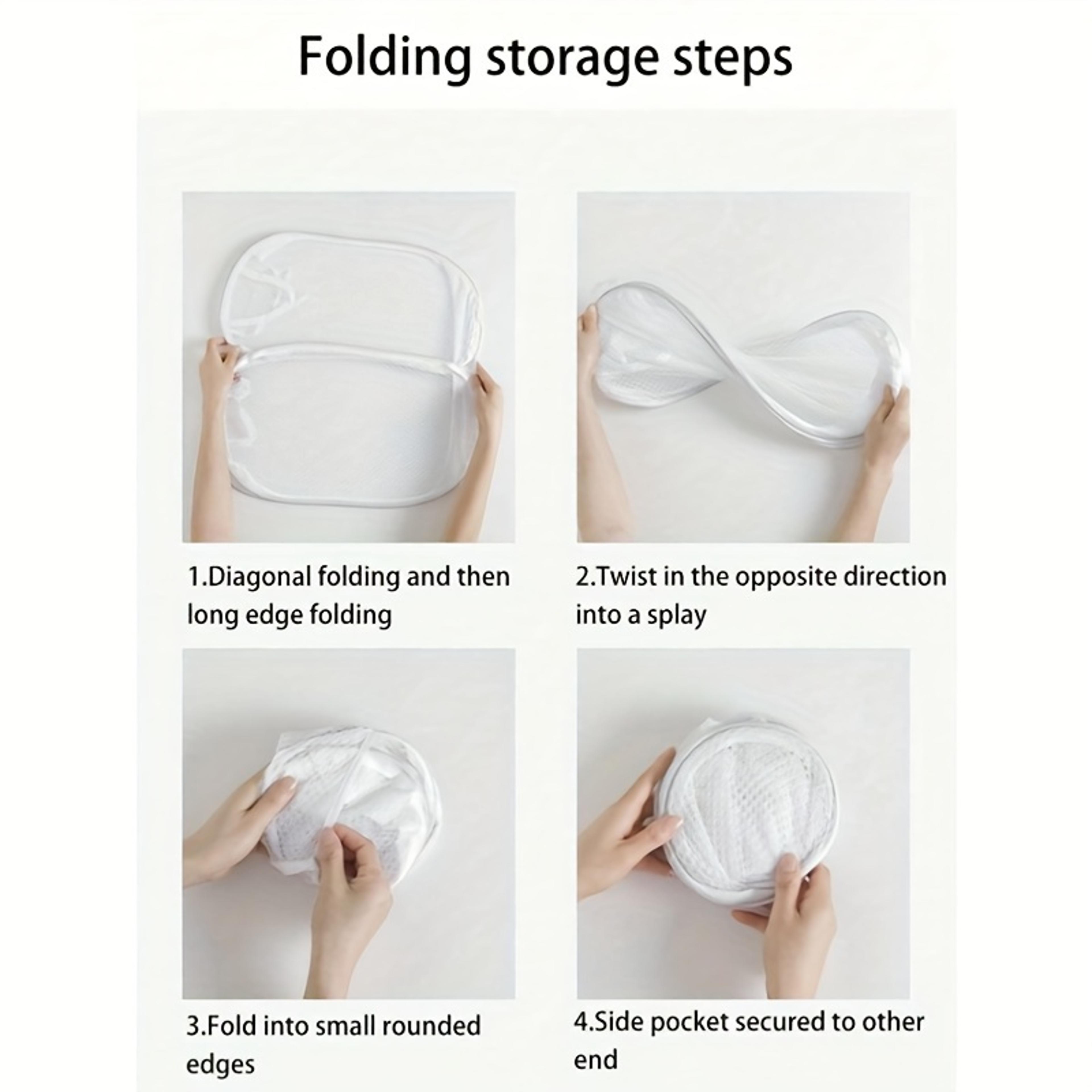Collapsible Mesh Laundry Basket Pop Up Portable Clothes Hamper 6