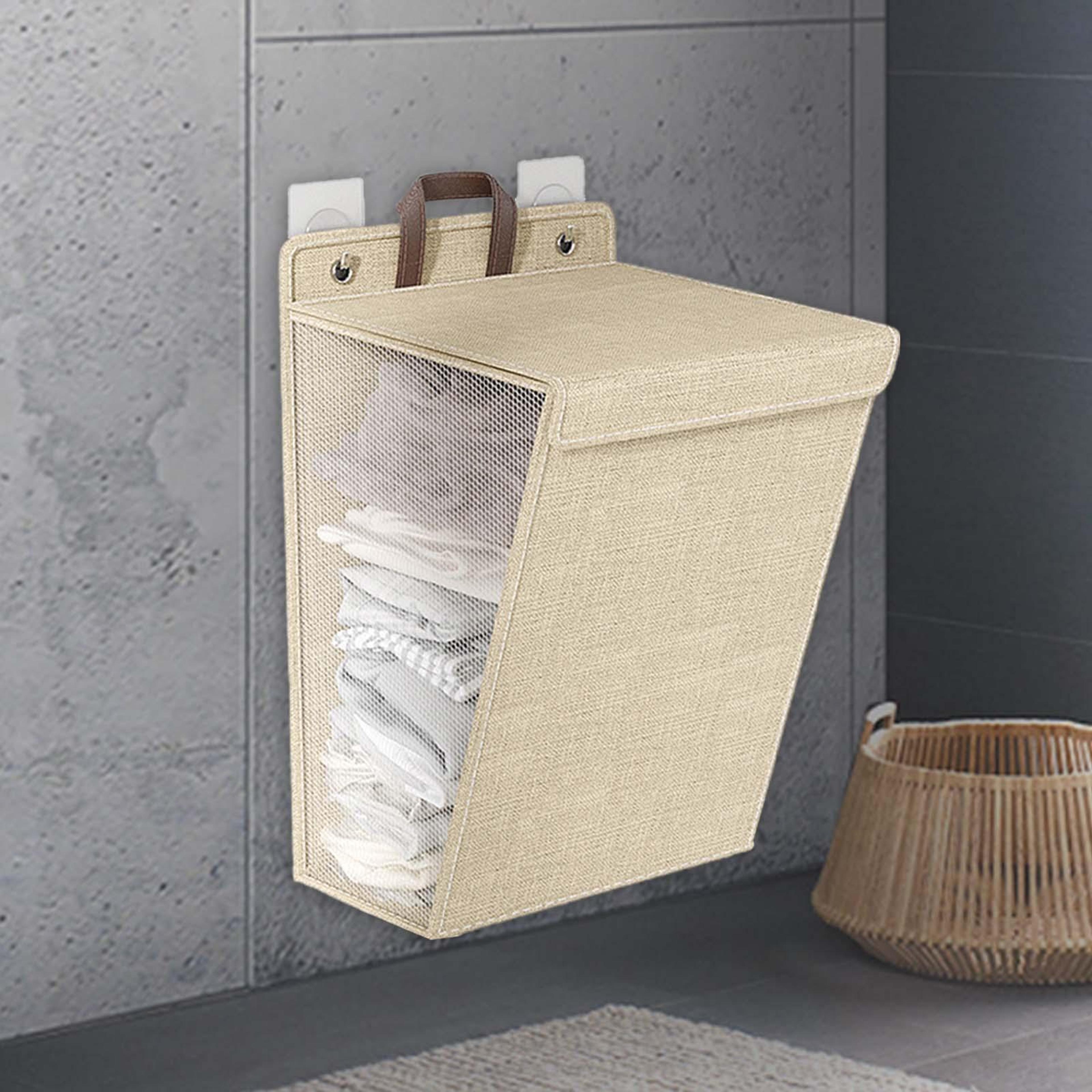 Space Saving Hanging Laundry Basket Dirty Clothes Organizer For Bedroom Nursery 4