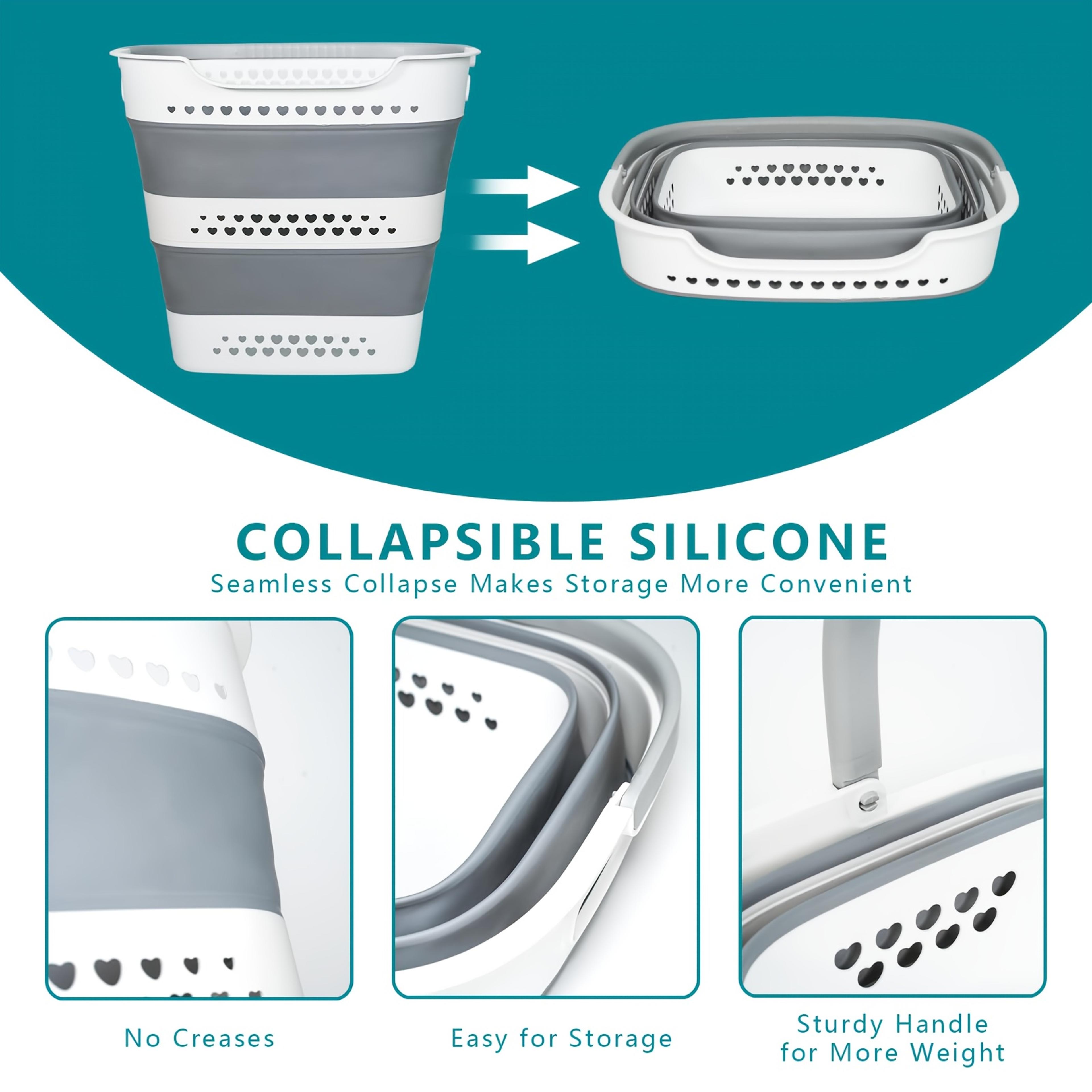 Collapsible Laundry Basket Foldable Space Saving Hamper For Home And Travel 4