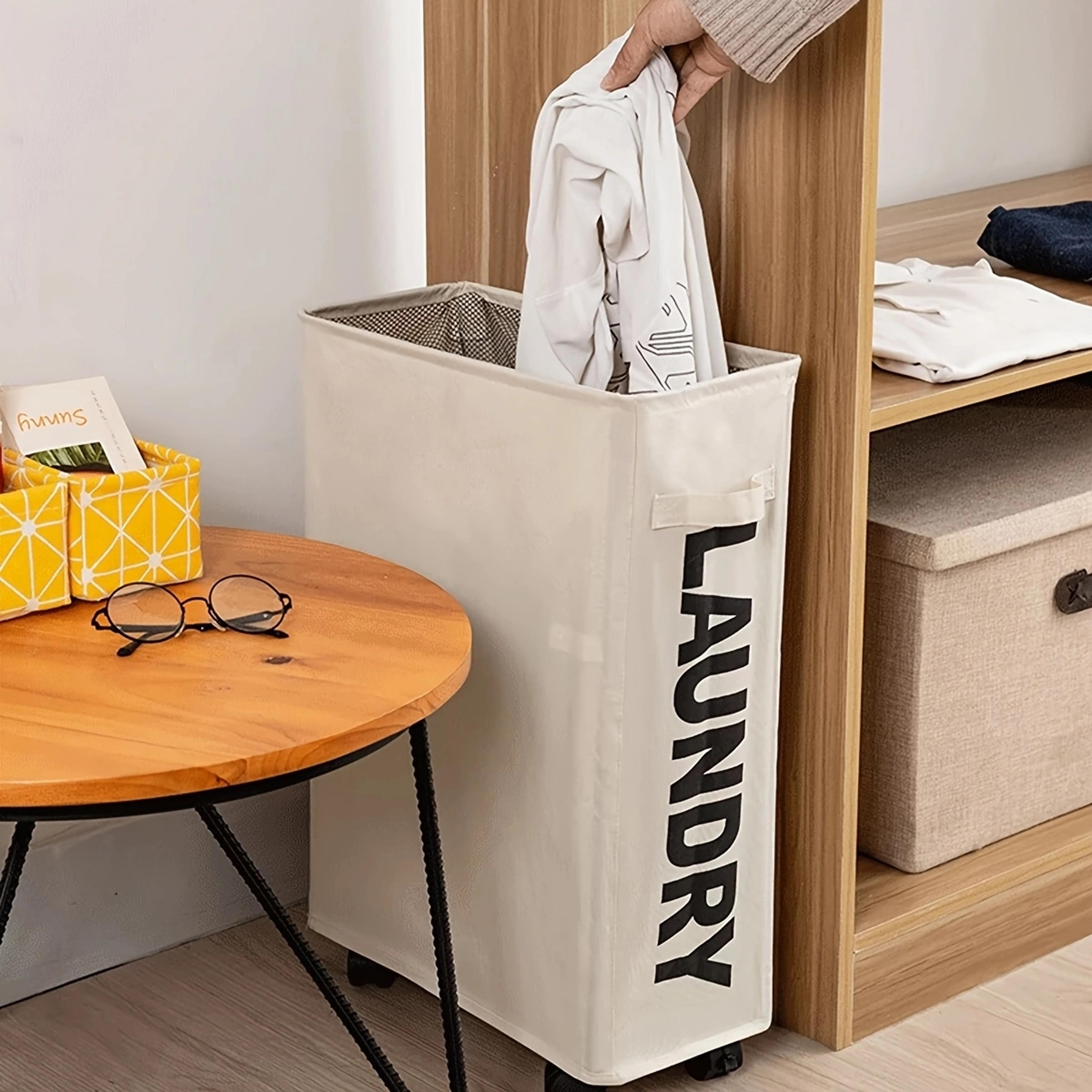 Large Rolling Laundry Basket With Wheels Waterproof Foldable Storage Hamper 3