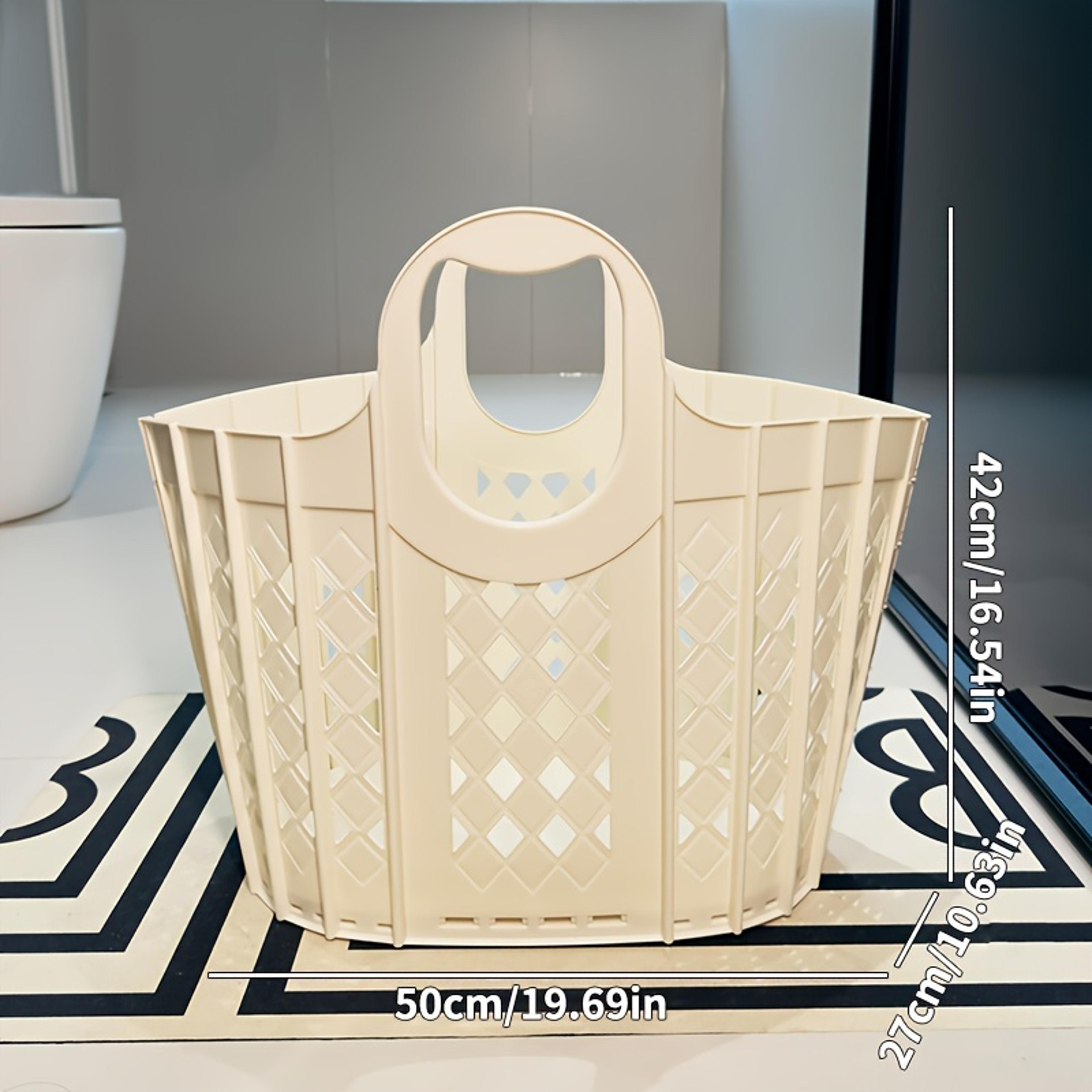 Large Capacity Collapsible Laundry Basket With Handles And Stackable Storage Design 1