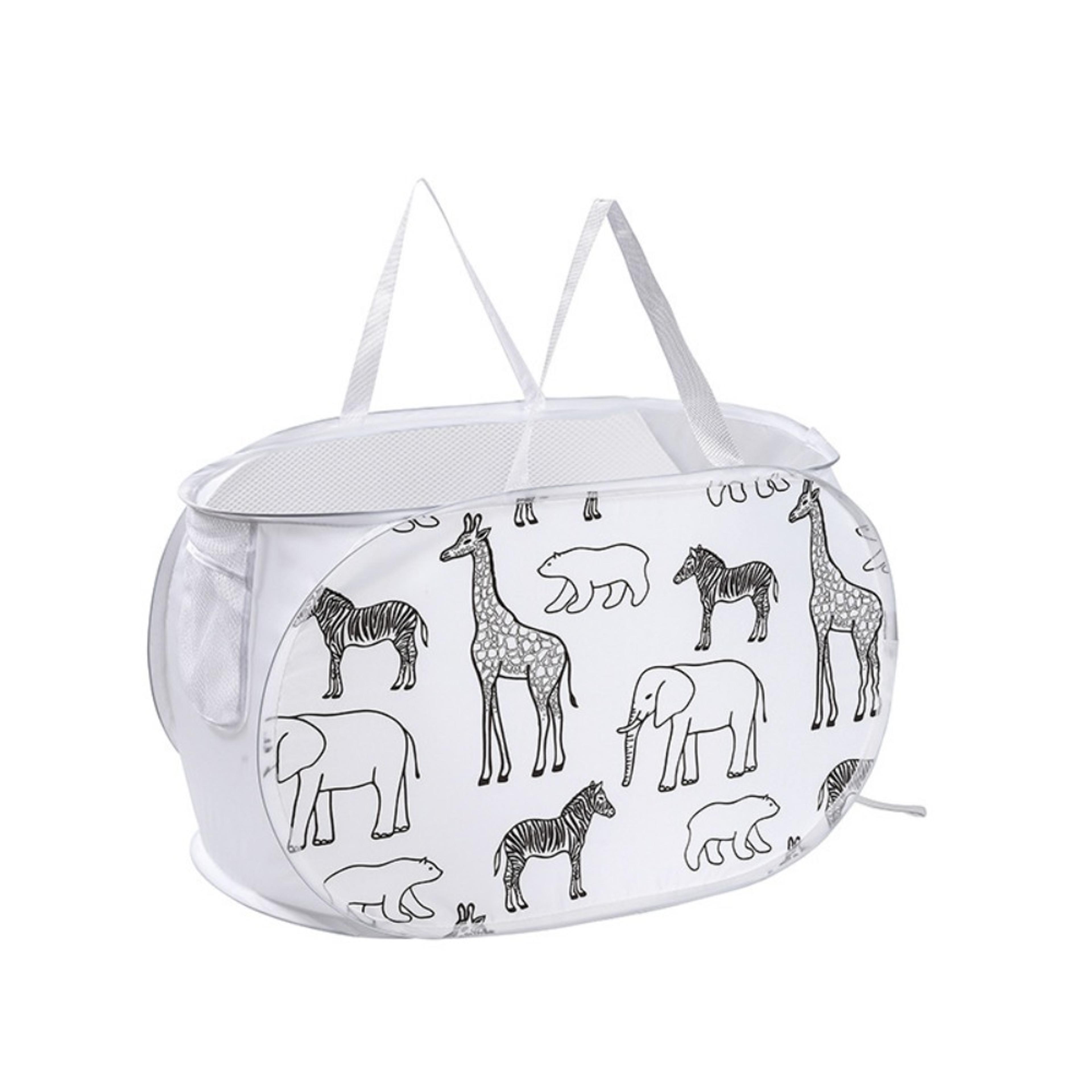 Cartoon Collapsible Laundry Basket Large Capacity Mesh Hamper 7