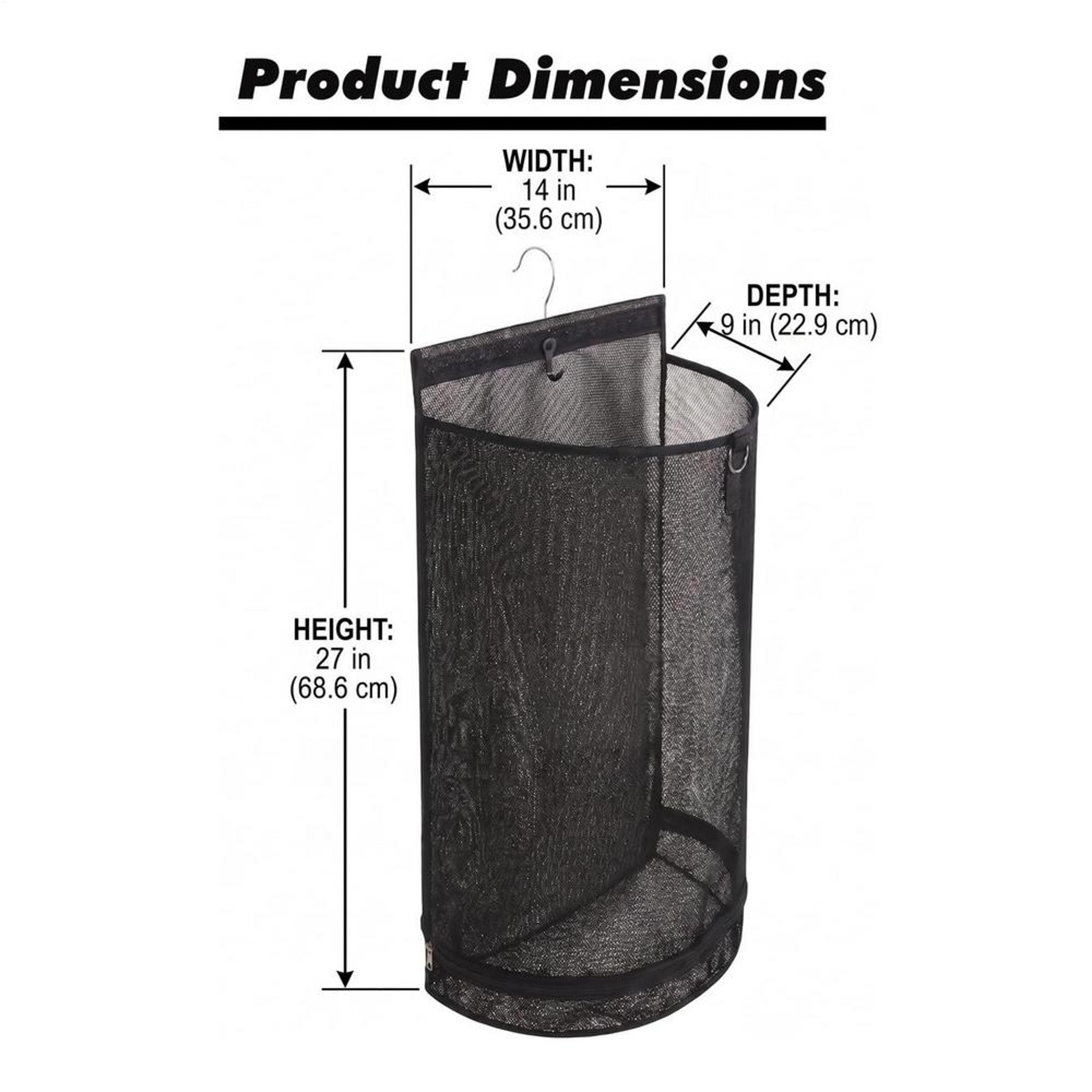Foldable Hanging Mesh Laundry Basket Space Saving Breathable Laundry Organizer 2