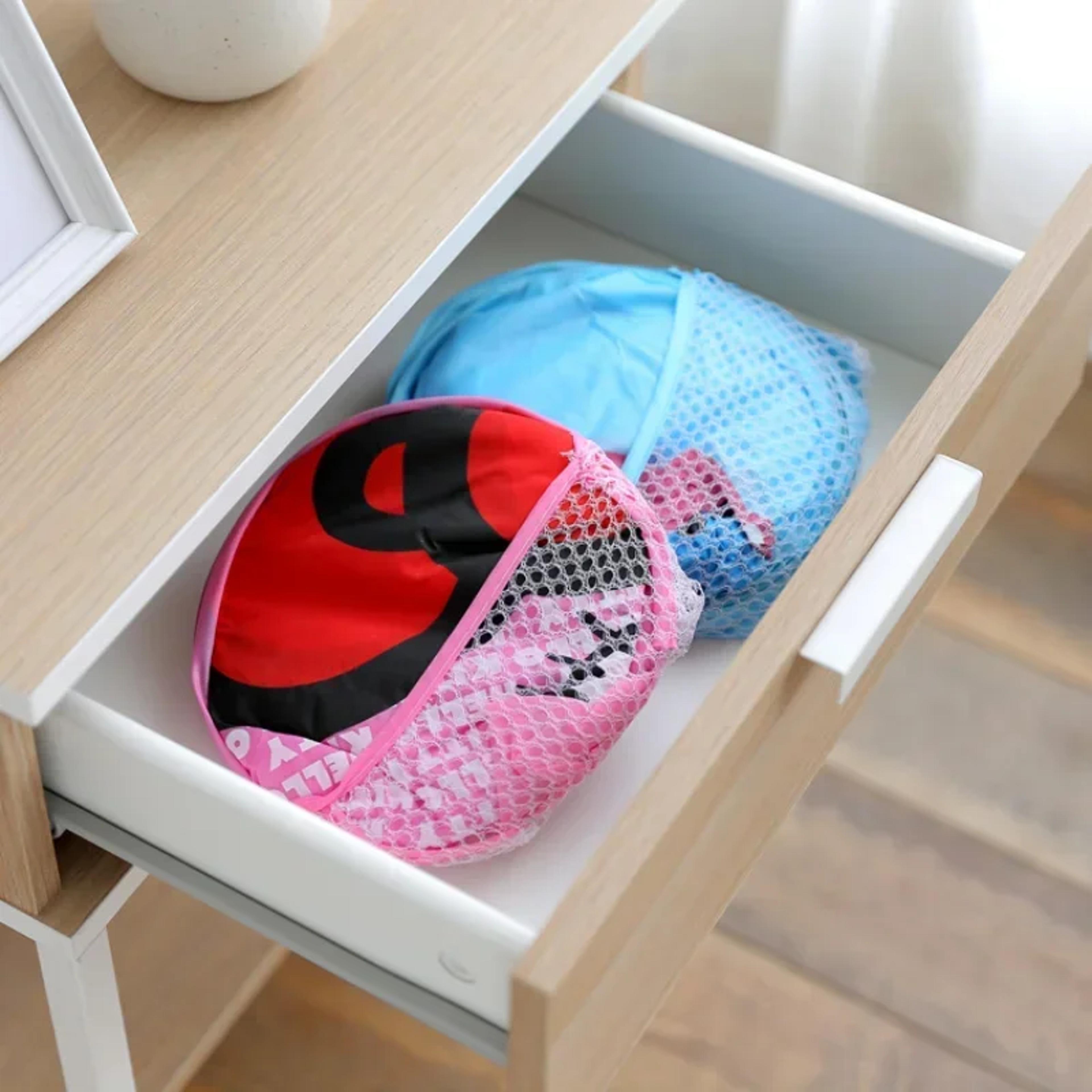 Kids Foldable Mesh Laundry Hamper And Toy Storage Basket 8