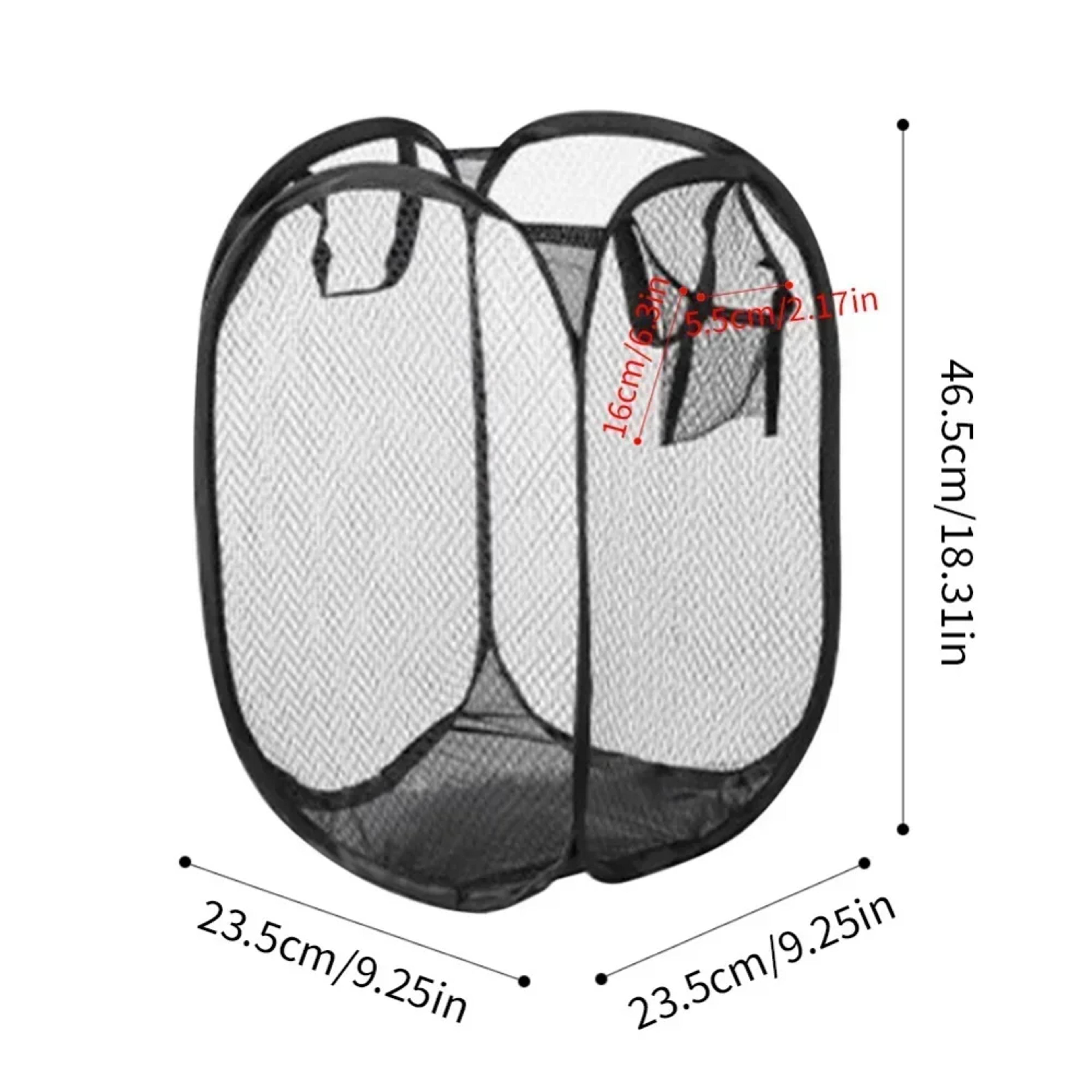 Space Saving Collapsible Laundry Basket Pop Up Mesh Hamper For Home And Travel 6