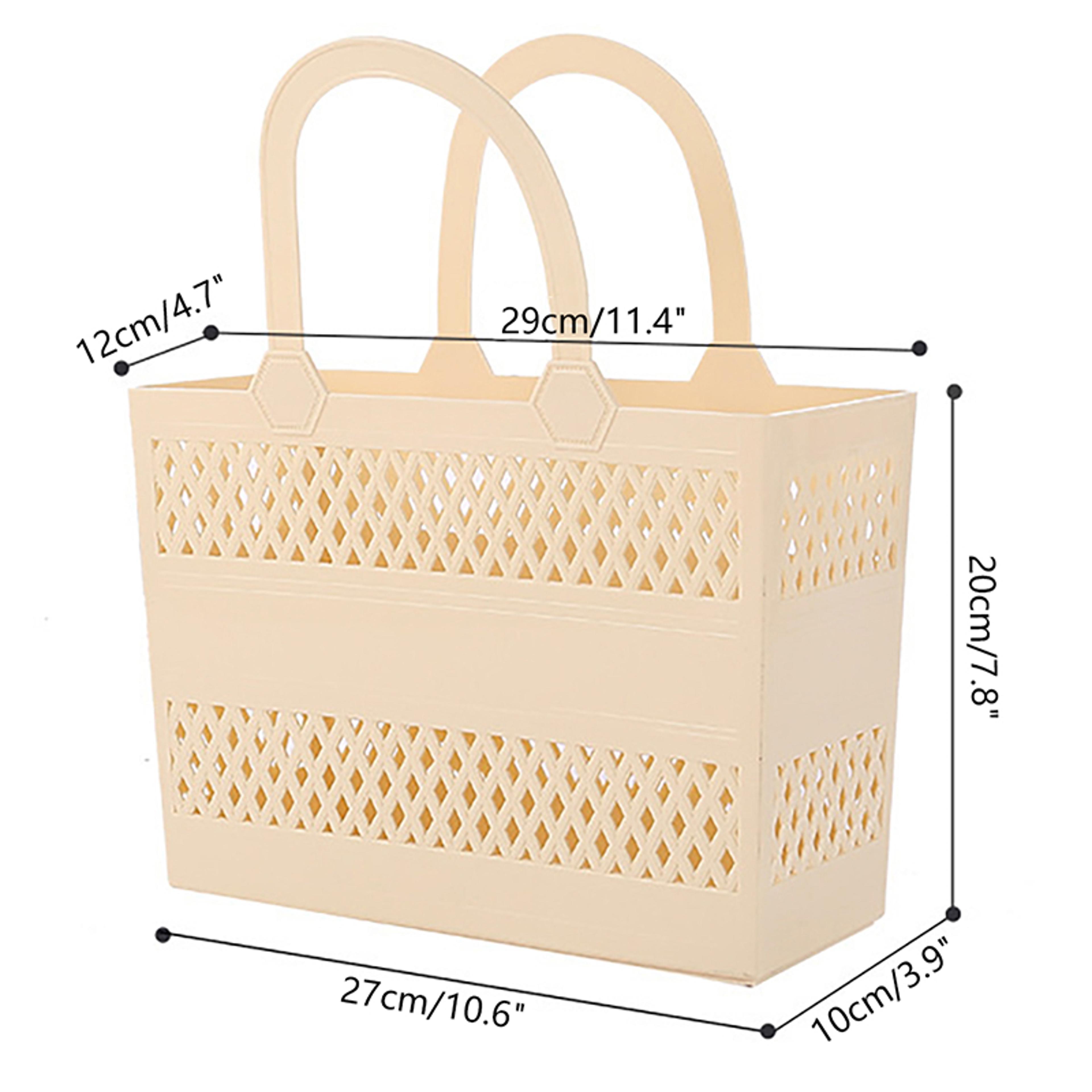 Portable Shower Caddy Basket With Handles Quick Drain Bathroom Organizer For Dorm Gym Travel 8