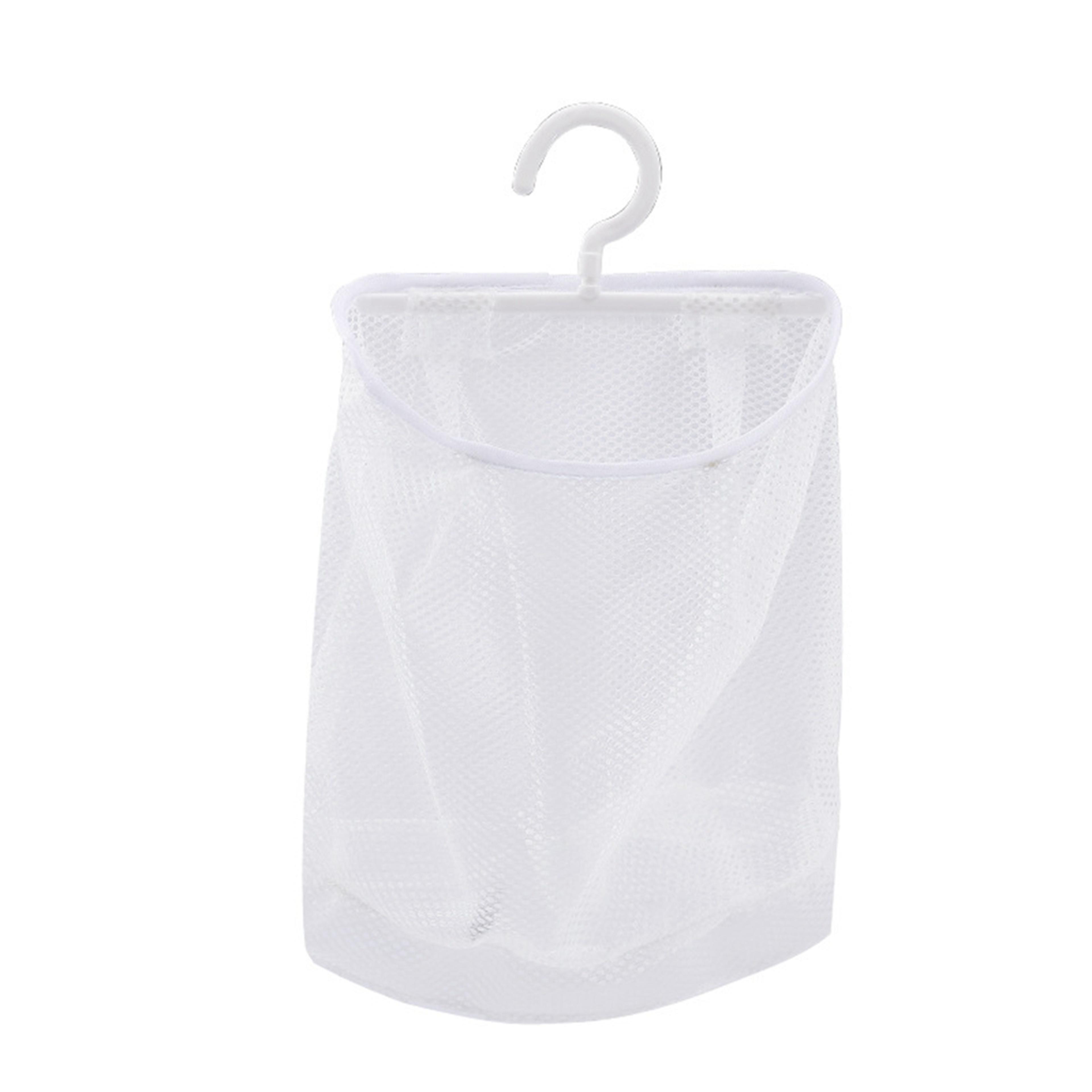 Folding Laundry Basket Wall Hanging Mesh Hamper For Space Saving Storage 2