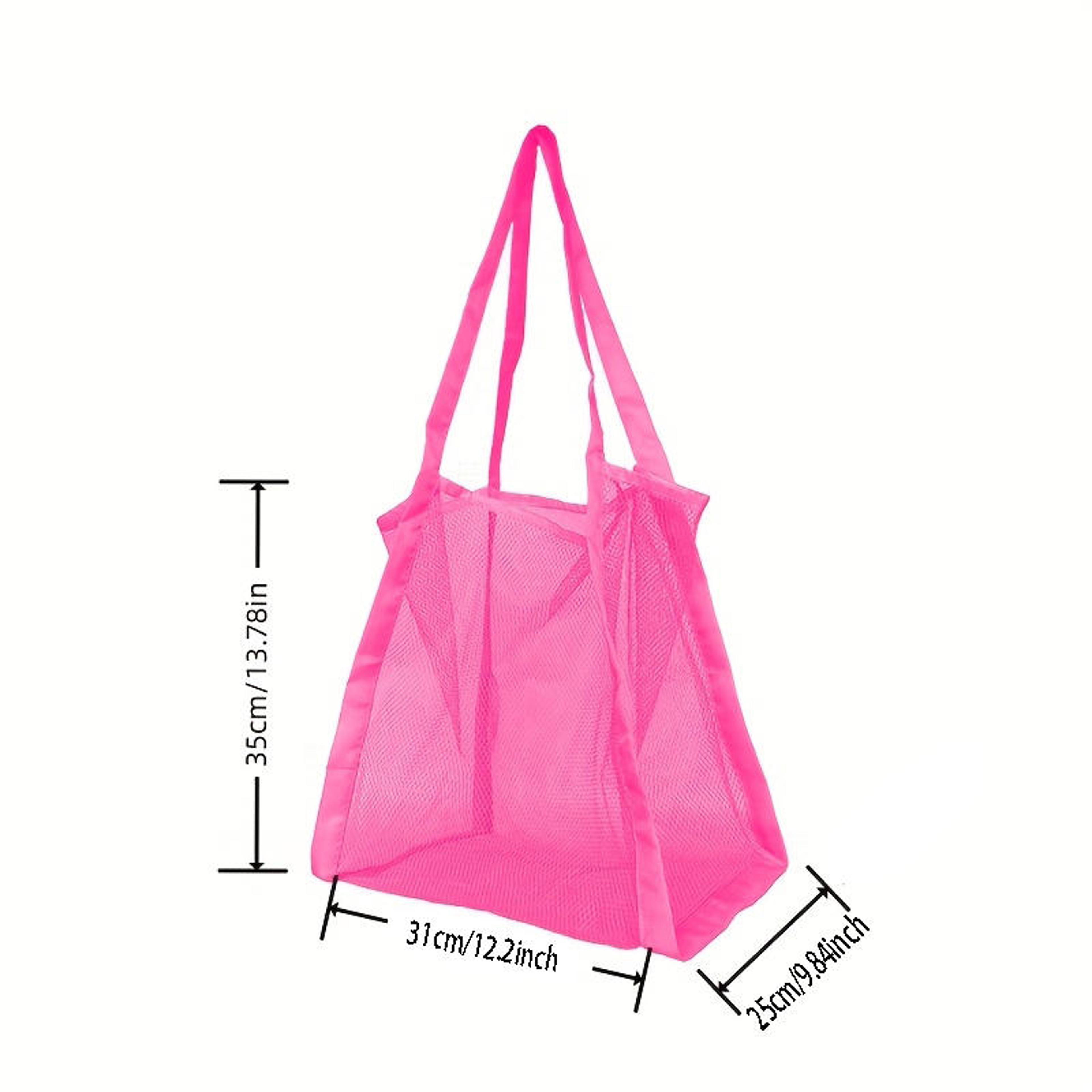 Large Mesh Beach Bag Sand Away Foldable Toy Storage Tote 8